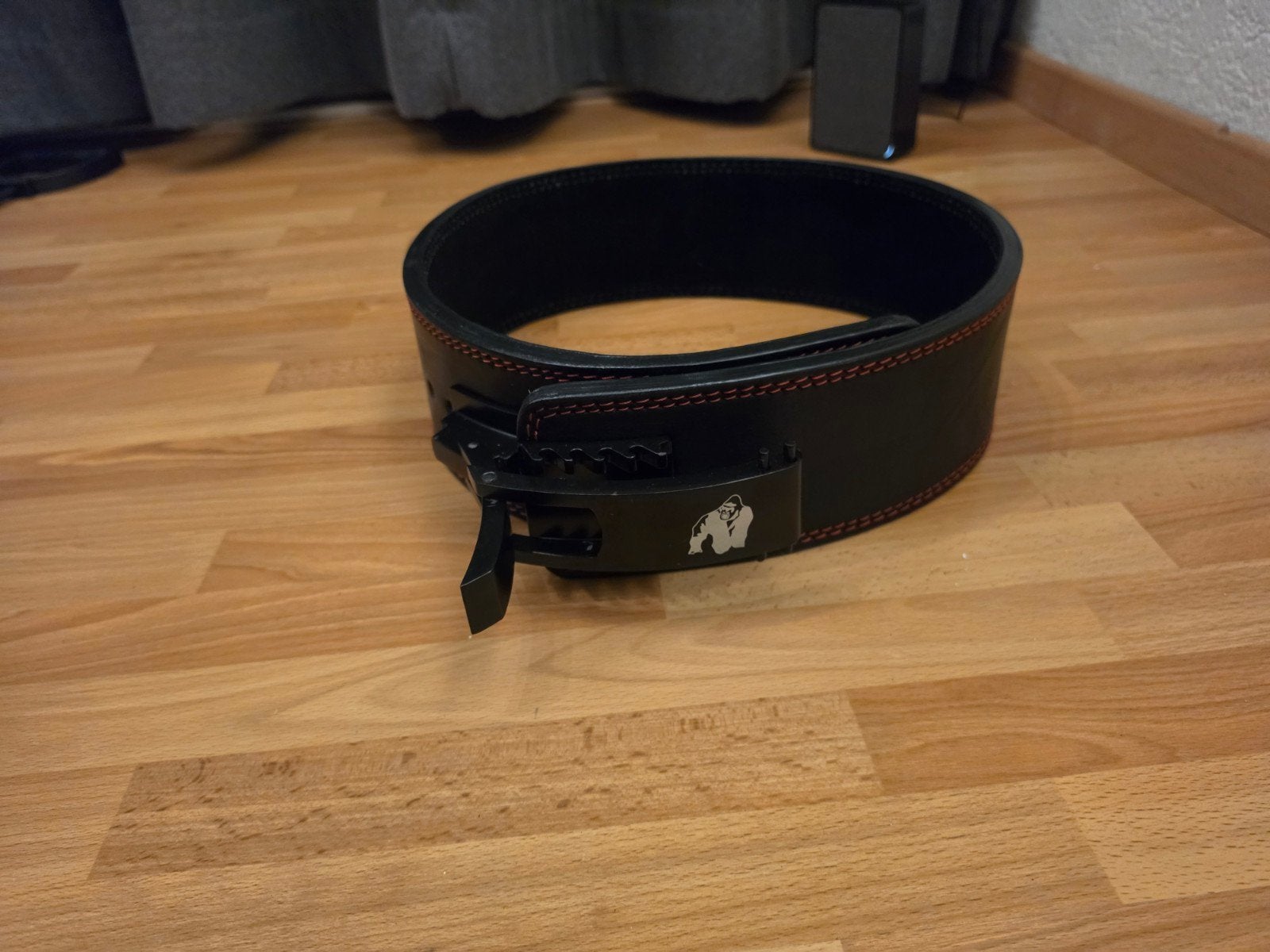 Weight Lifting Belt Gorilla Sports van leer 2x gebruikt L/XL, Ophalen of Verzenden, Zo goed als nieuw