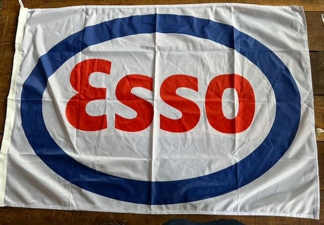 Esso garage -    reclame vlag 100x 70, Ophalen of Verzenden, Zo goed als nieuw, Auto's