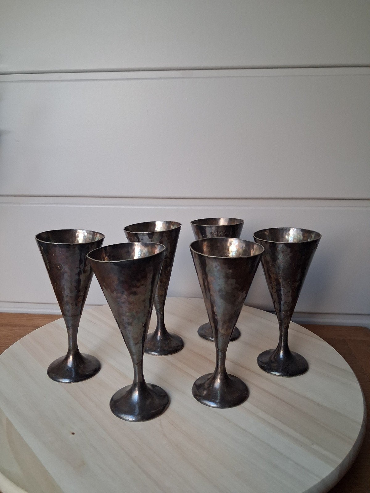 Set van 6 vintage Hollandia Plate bekers, Antiek en Kunst, Ophalen of Verzenden, Zilver