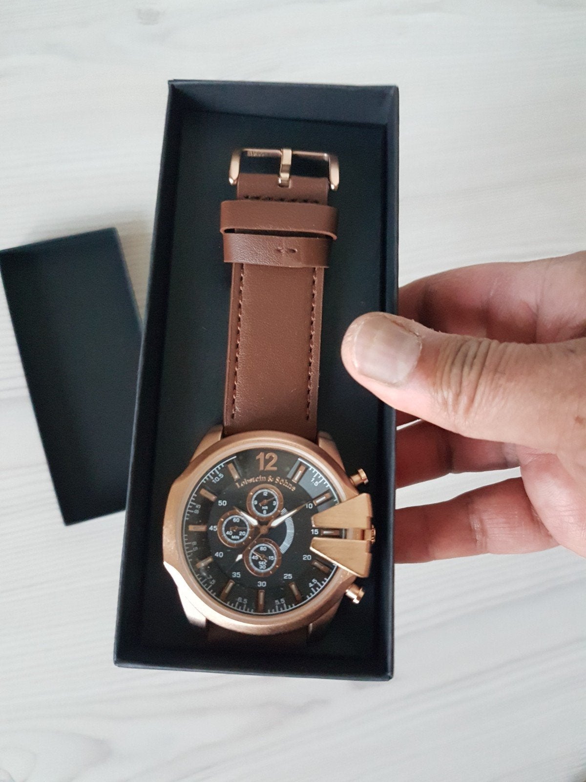 Leopard rosegold horloge, Ophalen of Verzenden, Nieuw, Zwart, Android
