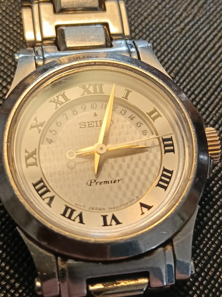 Seiko Premier Dameshorloge - Nette Staat, Nieuwe Batterij, Gebruikt, Staal, Polshorloge, Ophalen of Verzenden