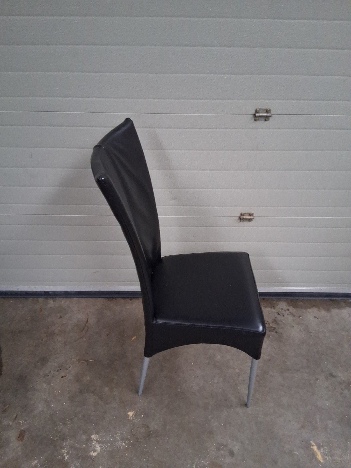 6 prachtige leren eetkamer stoelen, Huis en Inrichting, Stoelen, Ophalen, Zwart, Leer, Zo goed als nieuw