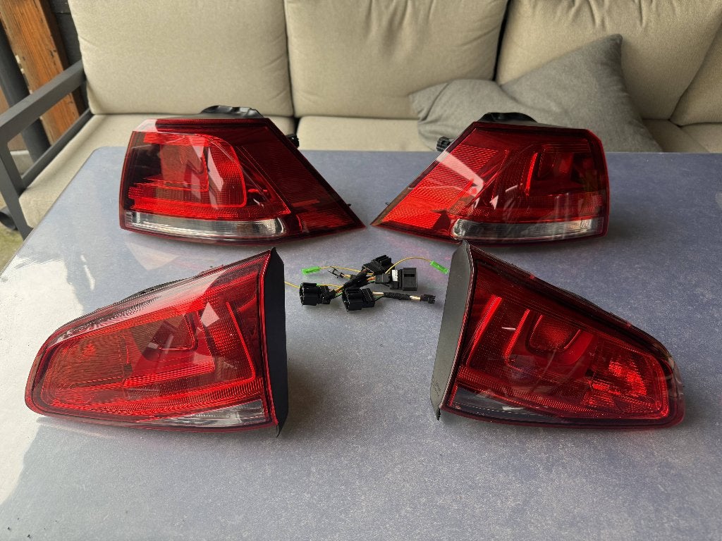 Origineel VW Golf 7 achterlichten set compleet (4 stuks), Ophalen of Verzenden, Gebruikt, Volkswagen
