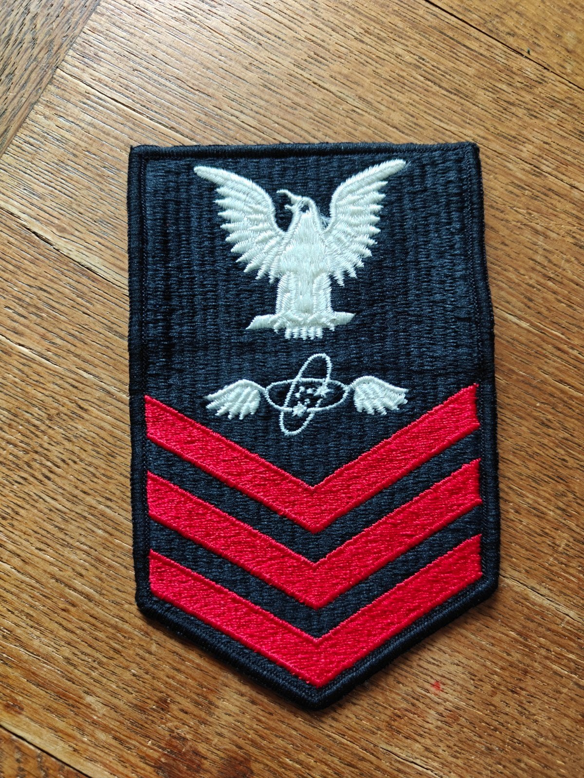 Navy rang patch zwart 17, Ophalen of Verzenden, Marine, Nederland, Embleem of Badge