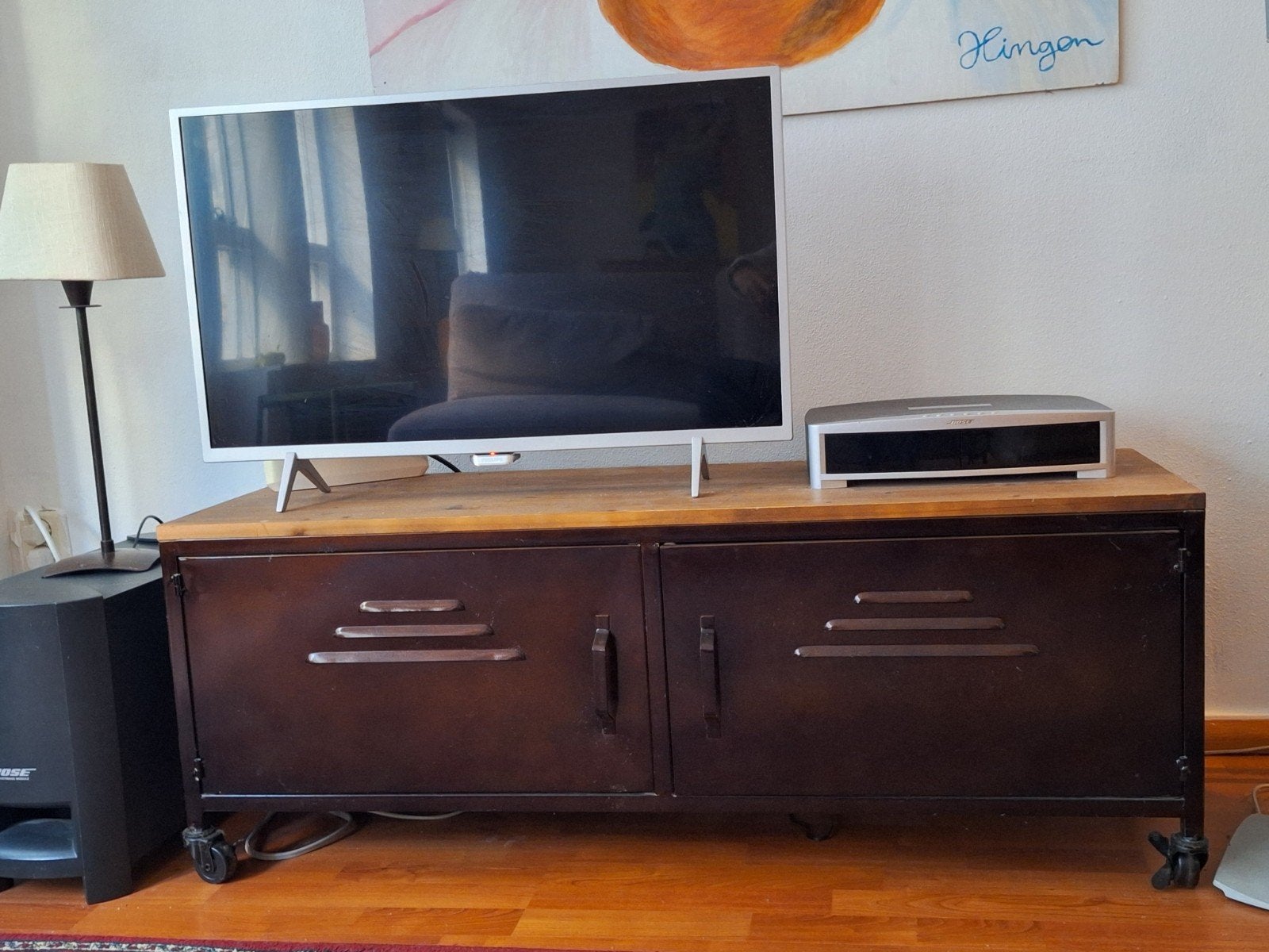 gratis op te halen. Industriële TV-kast/dressoir, Gebruikt, 100 tot 150 cm, Minder dan 100 cm, Industrieel, Vintage