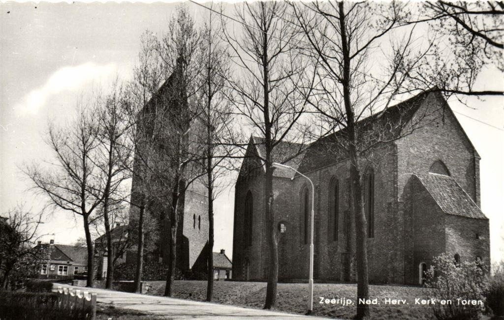 Zeerijp, Ned. Herv. Kerk en Toren - ongelopen, Ophalen of Verzenden, 1960 tot 1980, Ongelopen, Groningen