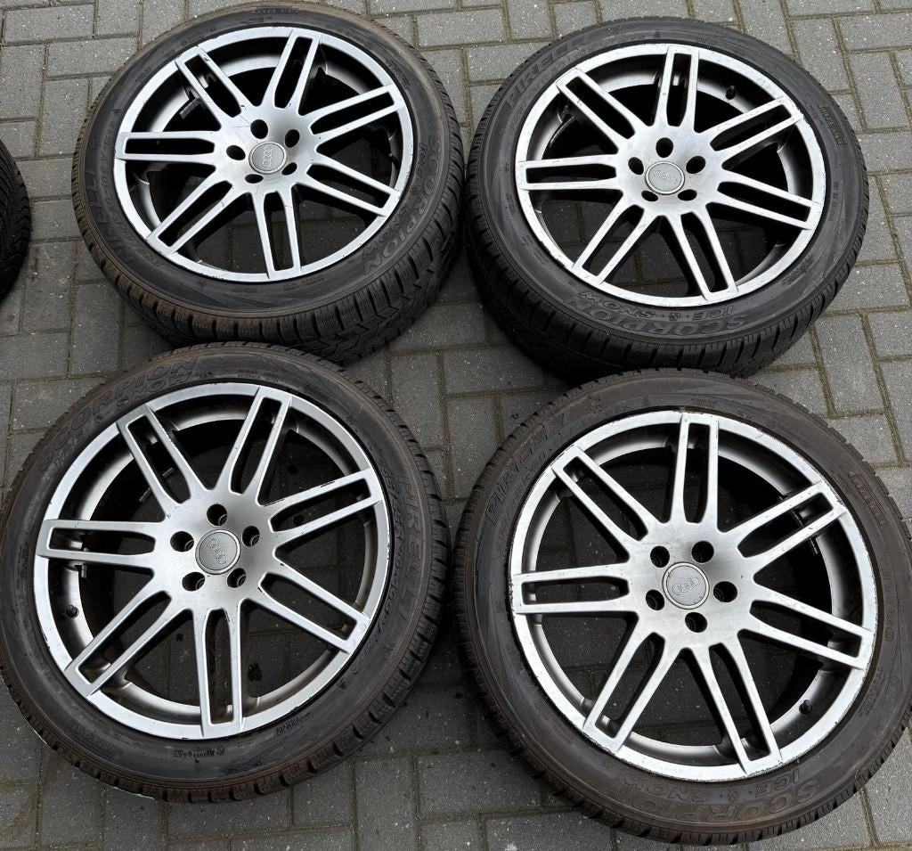 Audi wielen 20" velgen 14 spaak Pirelli winterbanden, Auto-onderdelen, Banden en Velgen, Ophalen, Gebruikt, 255 mm, Banden en Velgen