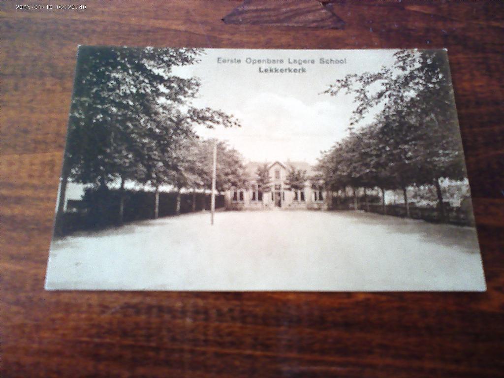 L33 - Lekkerkerk - School - Mooi/Oud, Ophalen of Verzenden, 1940 tot 1960, Zuid-Holland