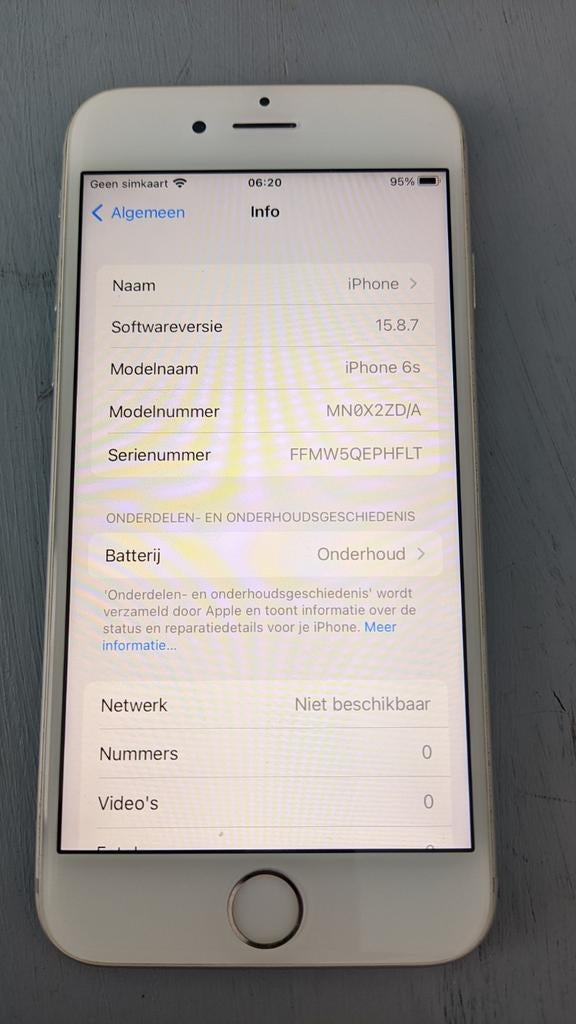 iPhone 6s 32GB - Zo goed als nieuw, Telecommunicatie, Mobiele telefoons | Apple iPhone, Wit, 32 GB, Ophalen of Verzenden, Zo goed als nieuw