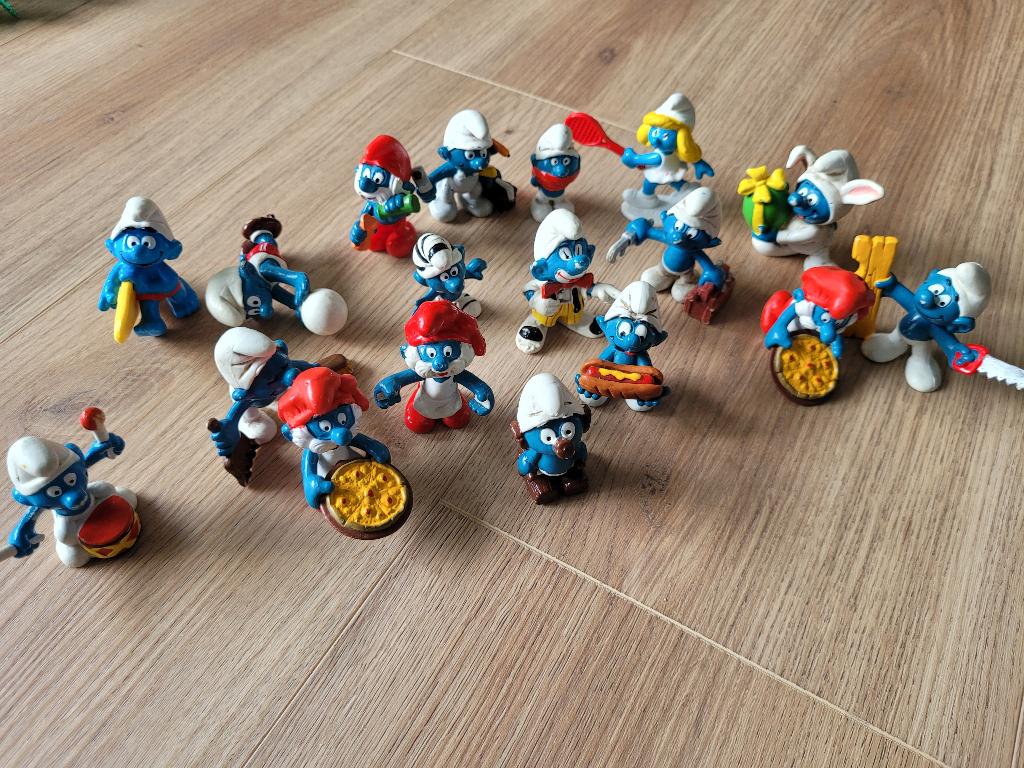 vintage smurfen poppetjes, Verzamelen, Smurfen, Ophalen of Verzenden, Gebruikt, Verschillende Smurfen, Poppetje, Figuurtje of Knuffel