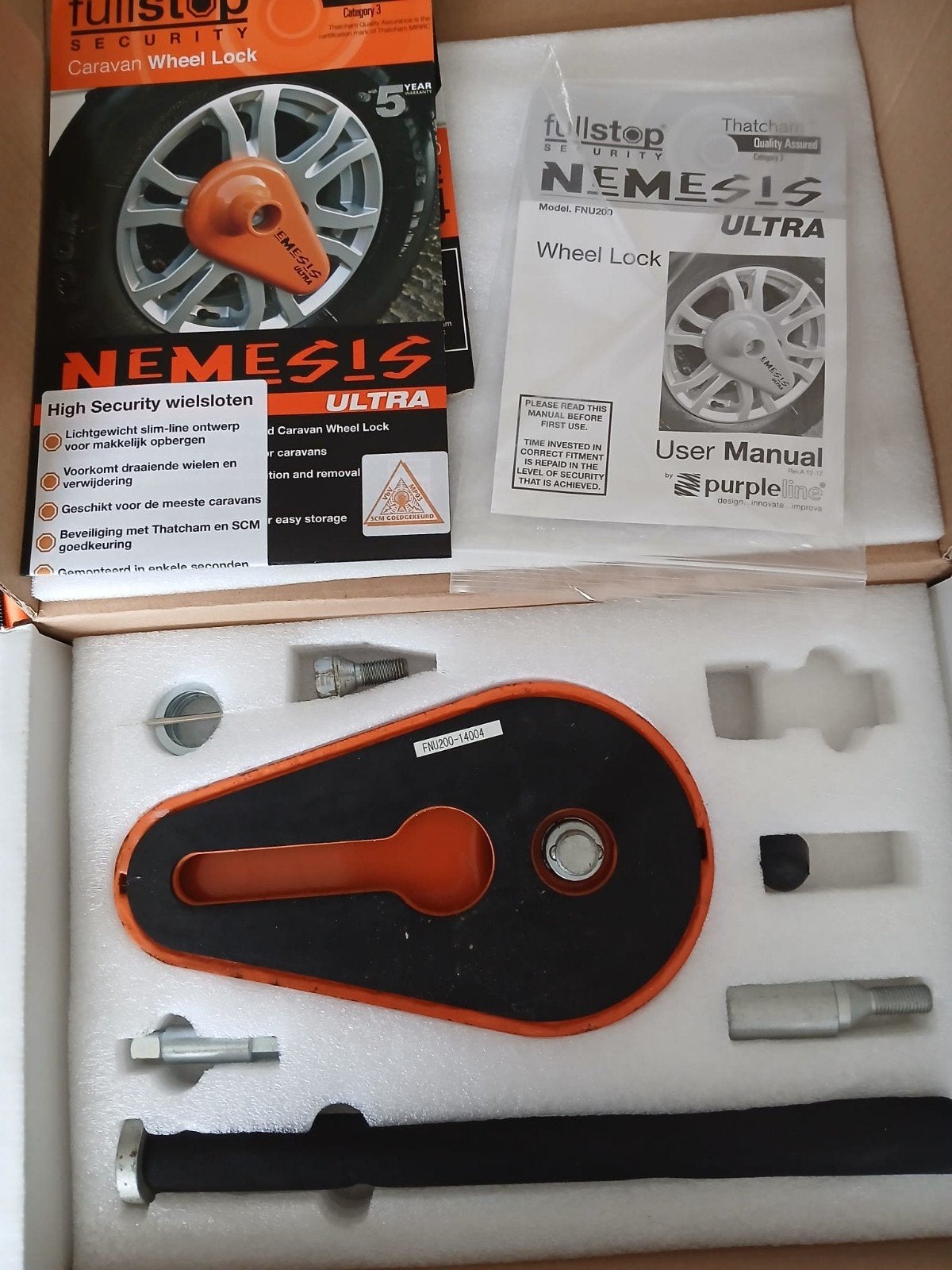 Fullstop Security Nemesis Ultra Caravan Wiellock, Ophalen, Zo goed als nieuw