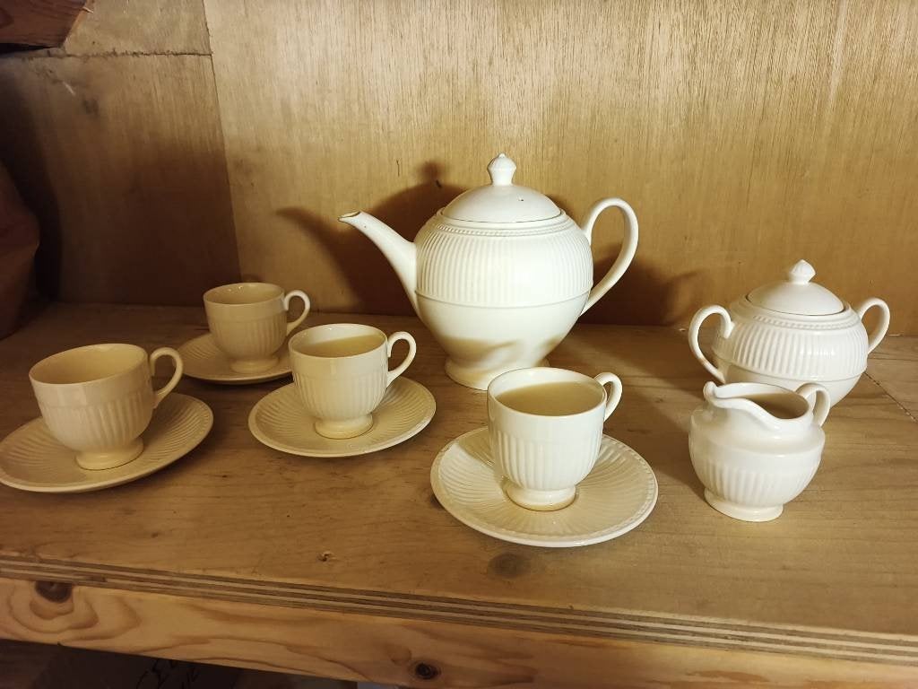 Prachtige 7-delige theeset Wedgwood Edme – Puntgaaf!, Ophalen of Verzenden
