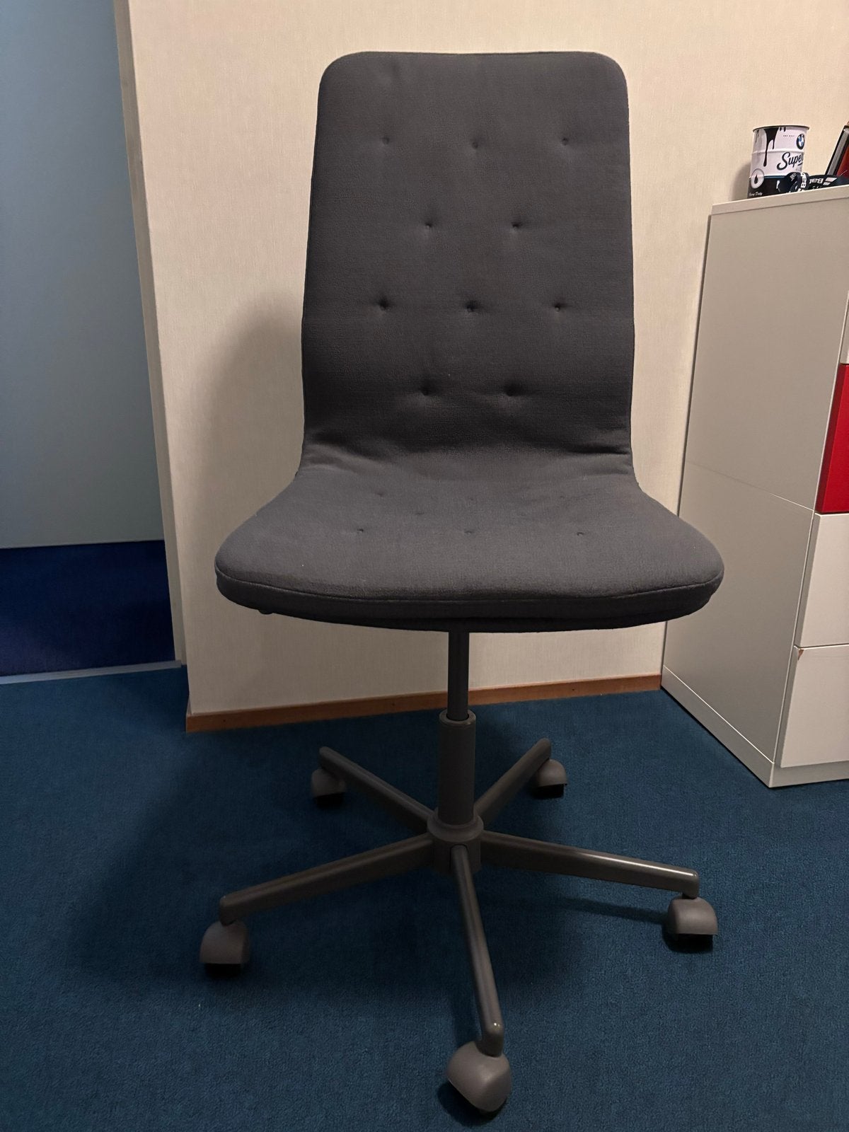 IKEA Bureaustoel LÅNGFJÄLL - Comfortabel en Verstelbaar, Huis en Inrichting, Bureaustoelen, Gebruikt, Bureaustoel, Grijs, Ophalen