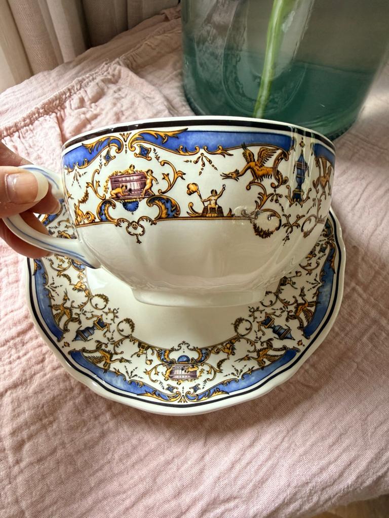 Gien Dionysos grote cappuchino kop en schotel ixgst, Ophalen