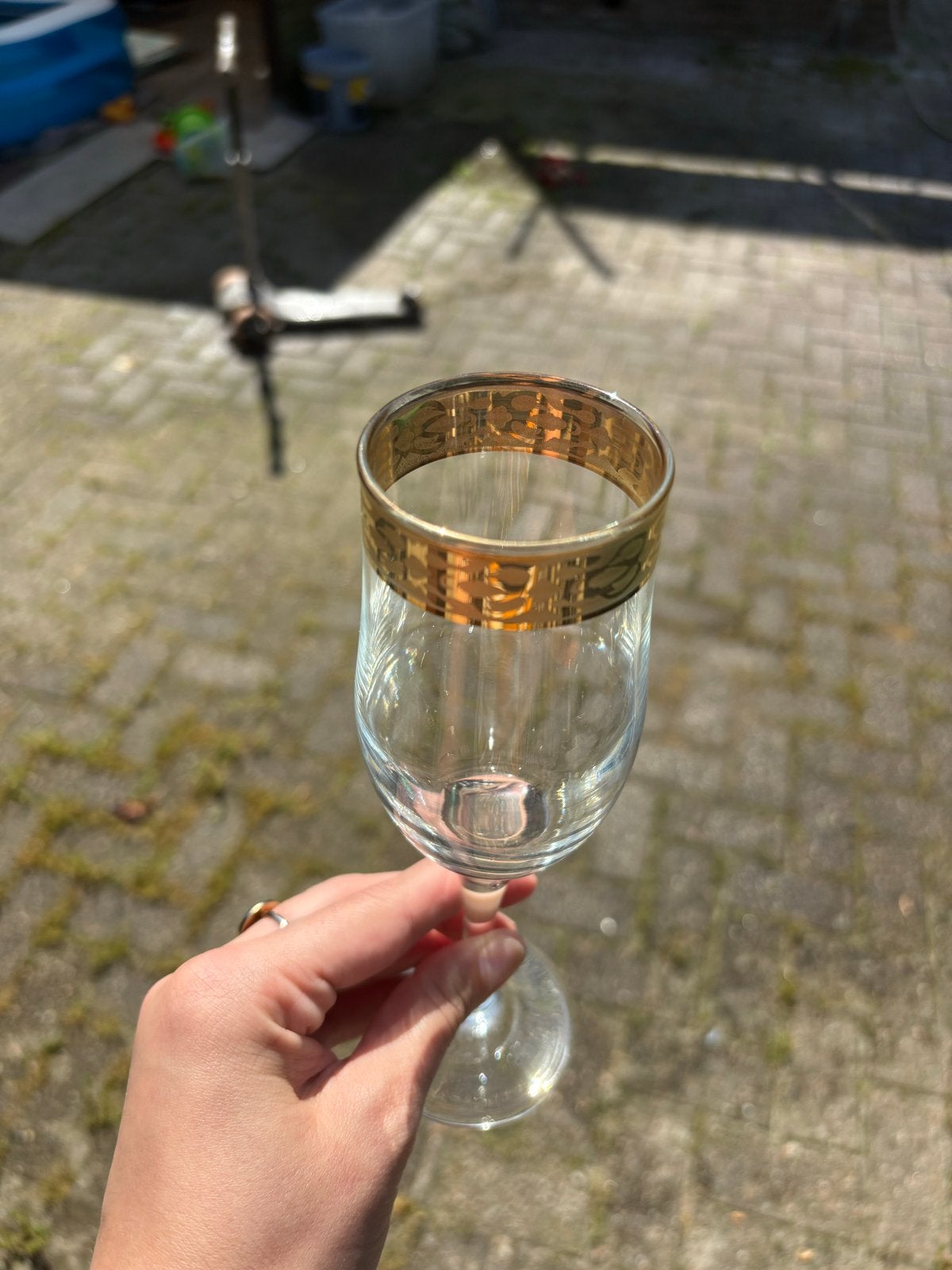 Schott Zwiesel wijnglazen met gouden rand - 6 stuks, Ophalen