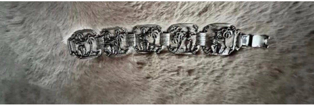 Antieke armband Indonesisch, Ophalen of Verzenden, Zo goed als nieuw, Zilver, Overige materialen