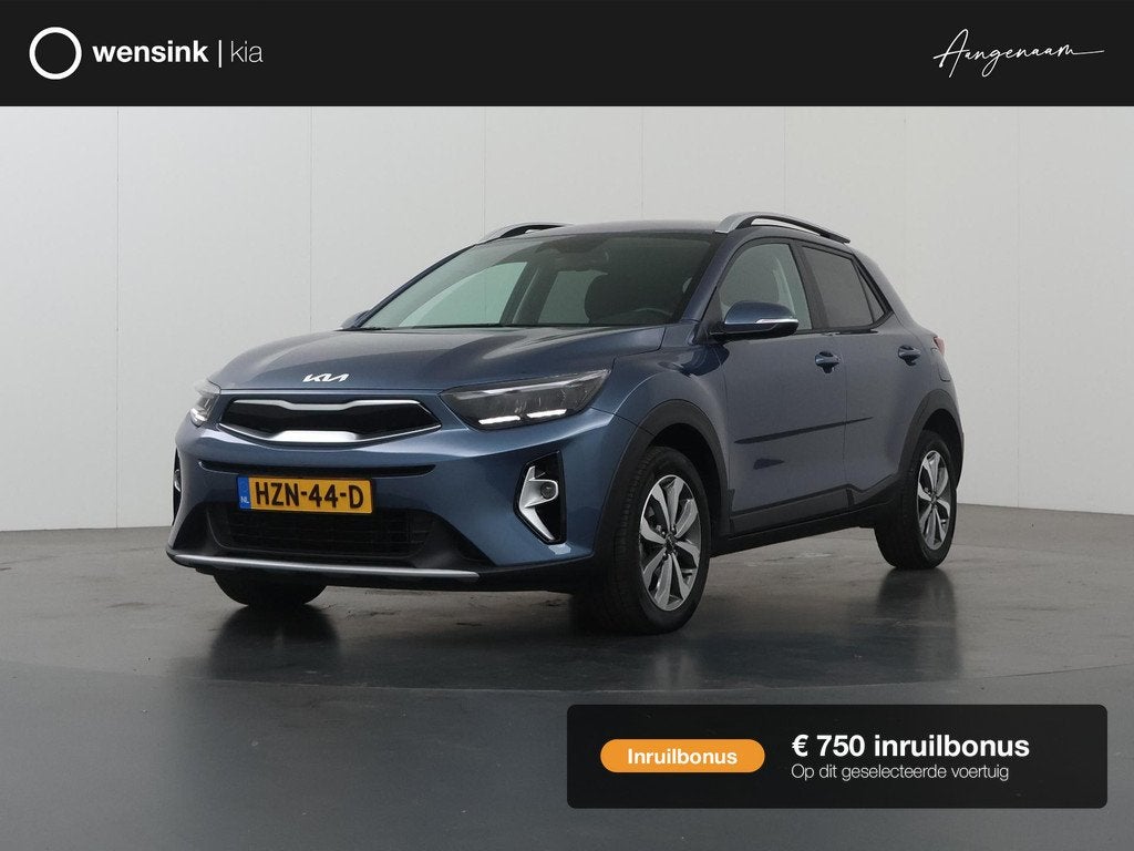 Kia Stonic 1.0 T-GDi MHEV DynamicPlusLine | Keyless | Naviga, Auto's, Kia, 1160 kg, Euro 6, Blauw, Automatische klimaatregeling