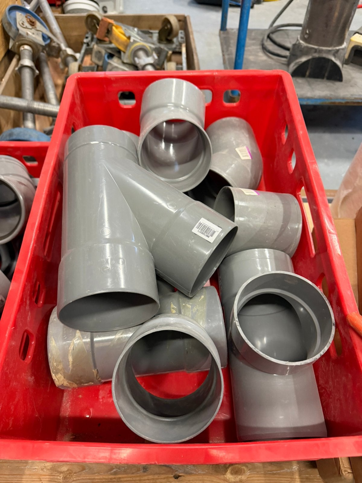 Grote partij PVC afvoerhulpstukken – totaal 92 stuks, Ophalen, Bochten, Pvc, Zo goed als nieuw