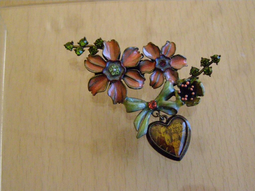 BROCHE LES NEREIDES FRANCE NOEL 1955 6,1 X 4,9 CM, Overige materialen, 4 tot 7 cm, Overige kleuren, Met edelsteen