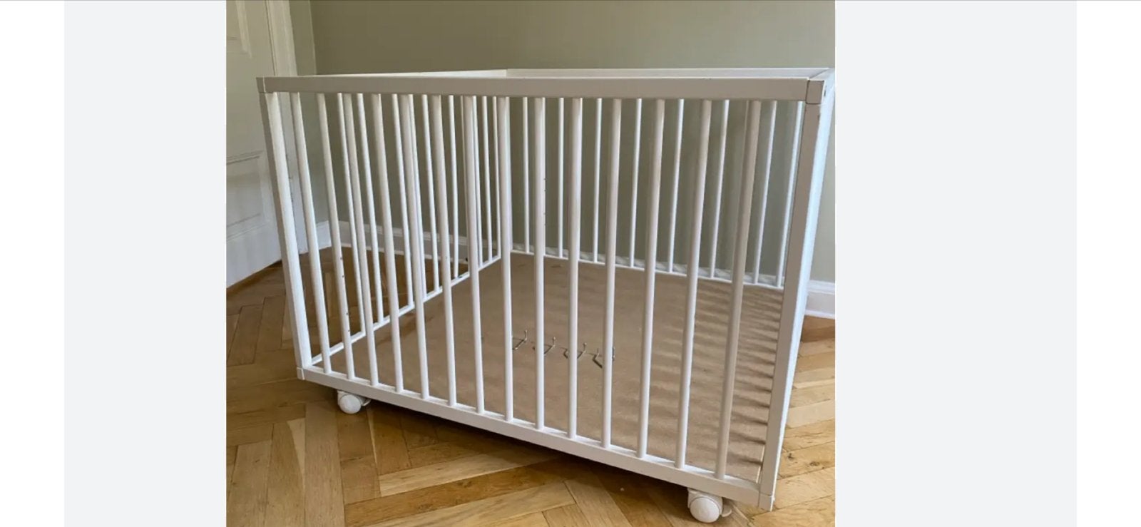 Box 1x1 meter, in hoogte verstelbaar, inclusief matras, Kinderen en Baby's, Boxen, Ophalen, Gebruikt, Vierkant, In hoogte verstelbaar