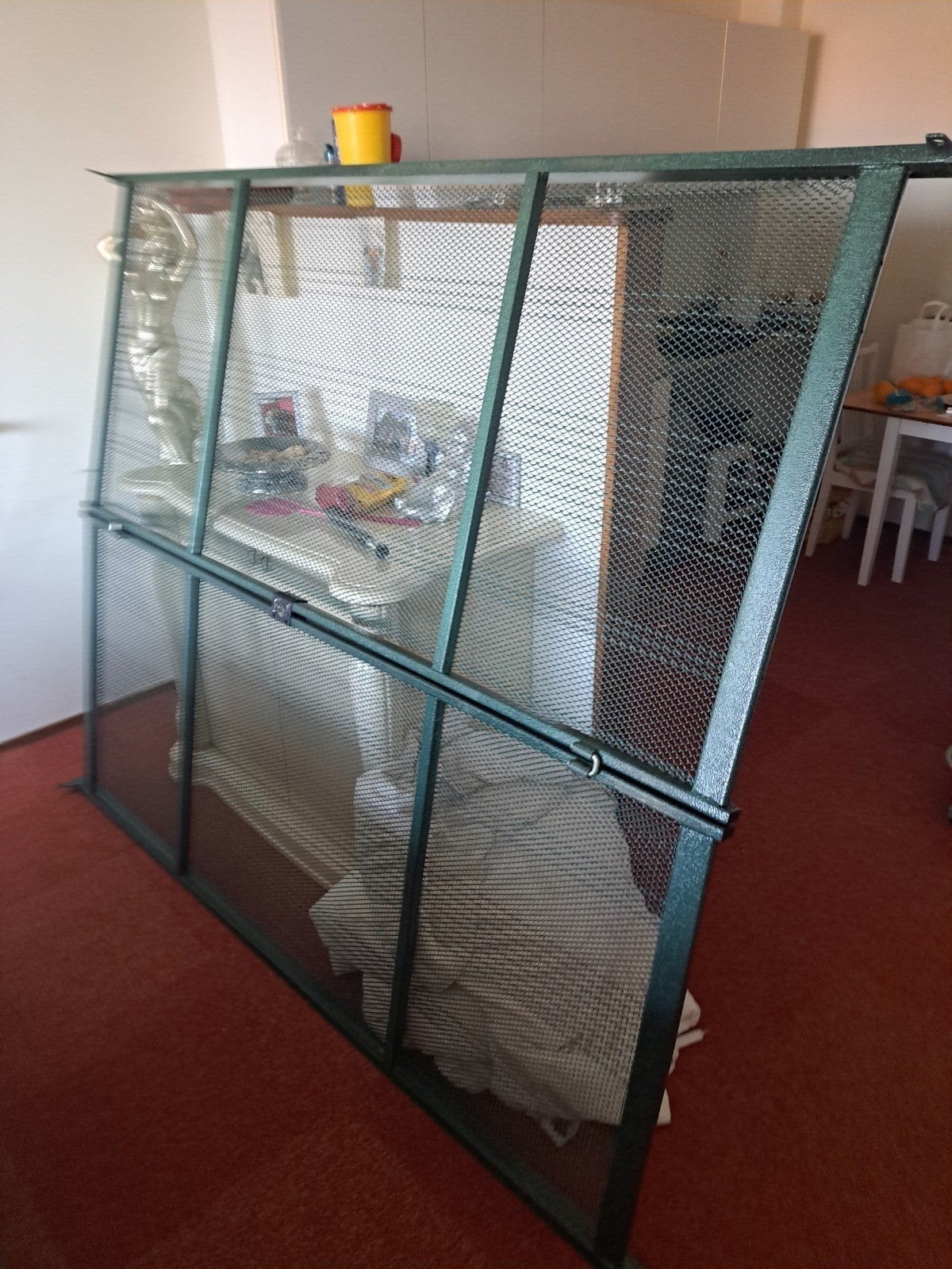 Gratis bed 140 x 200 met 2 tafels met glazen platen, Ophalen, Tweepersoons, Hout, 140 cm