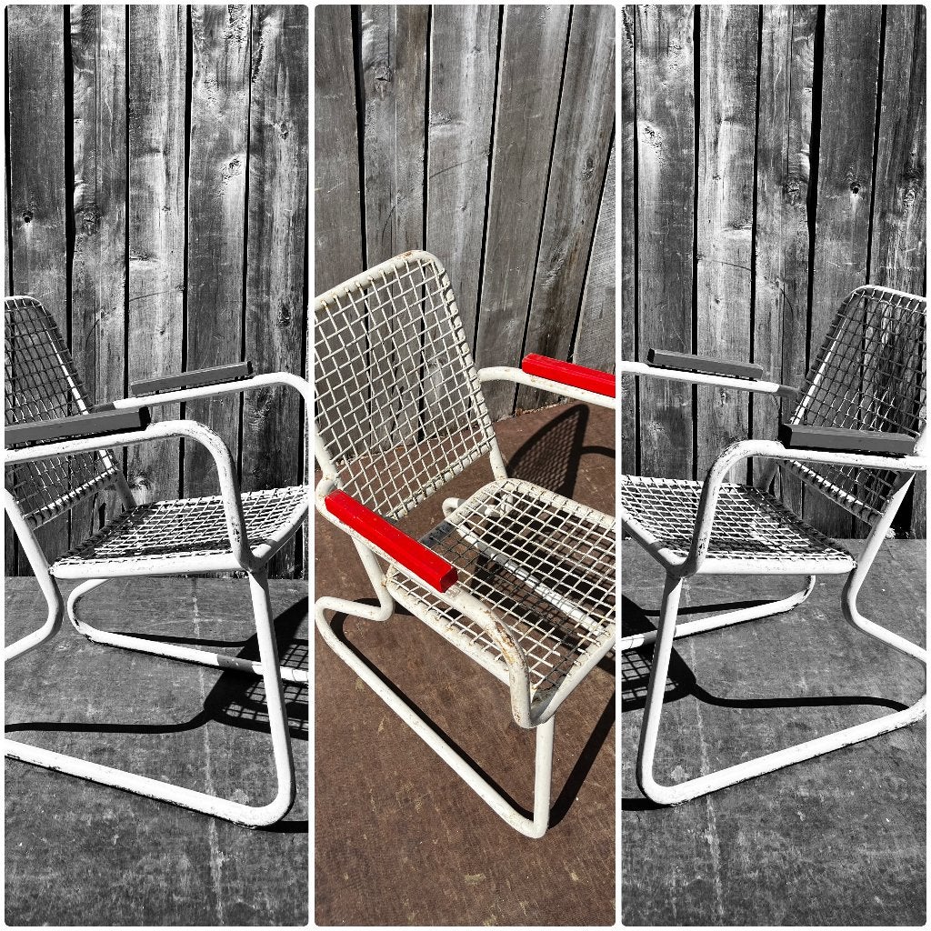 Vintage wire steel stoelen–industrieel design(14 stuks), Ophalen of Verzenden, Gebruikt, Meubilair