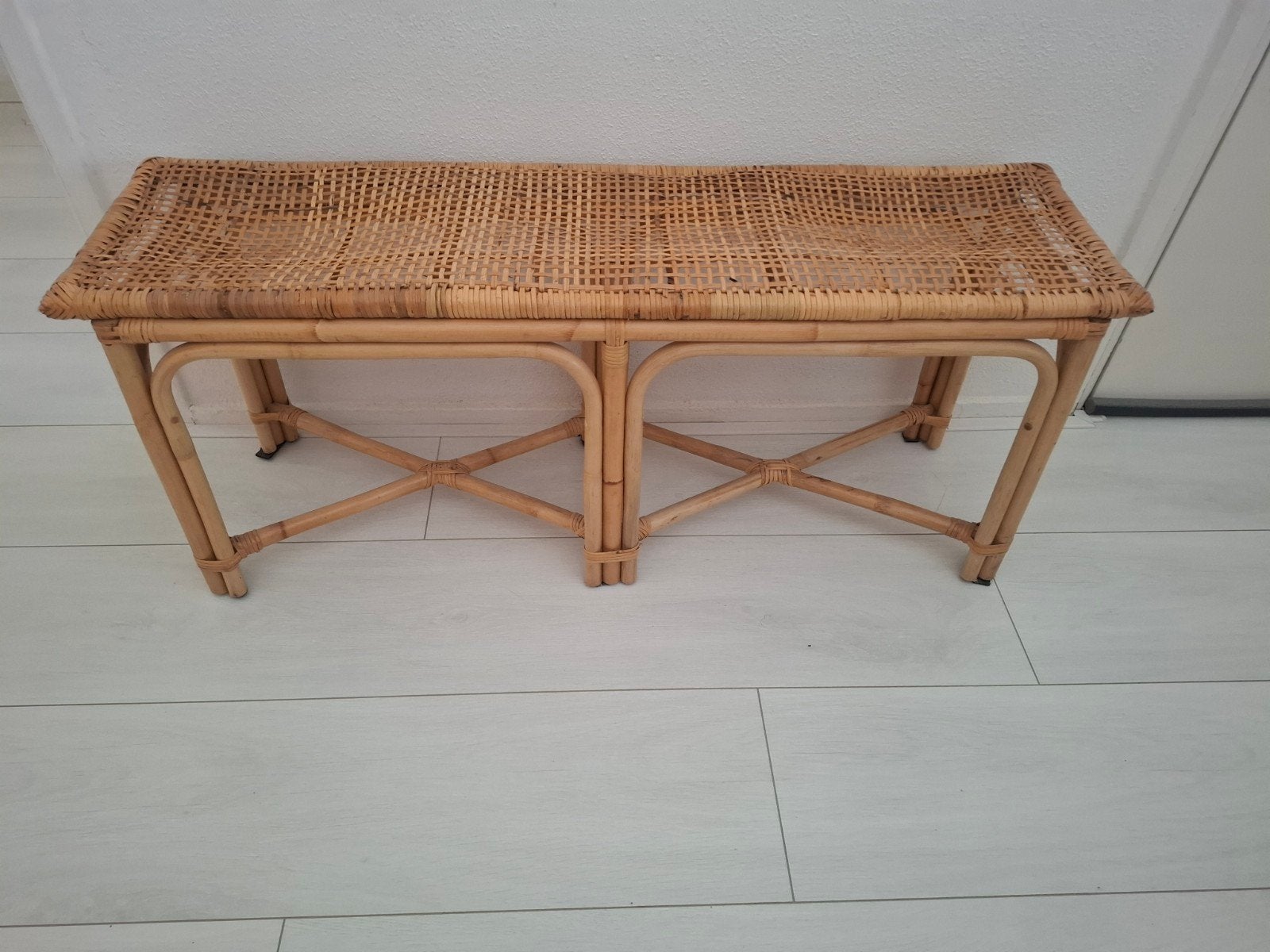 rietenbank, Huis en Inrichting, Ophalen, 25 tot 50 cm, Rechthoekig