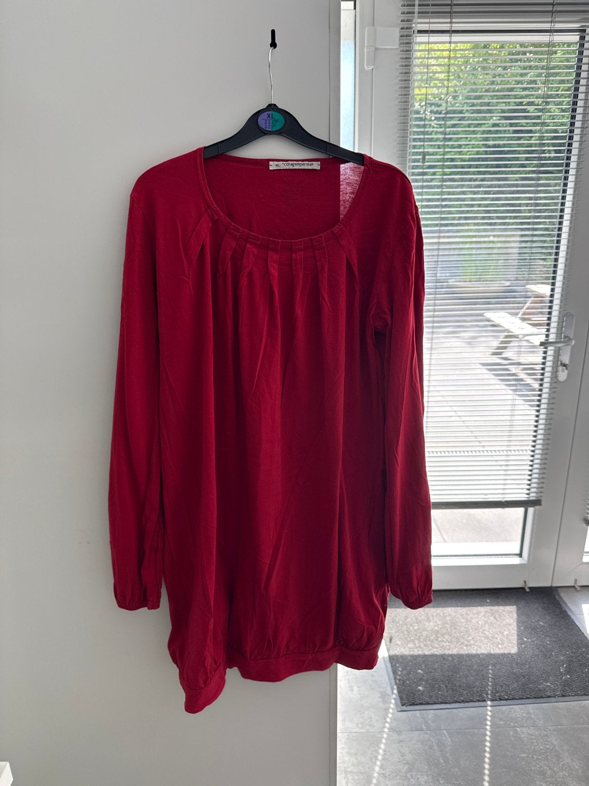 Cora Kemperman mooie rode jurk maat XL, Ophalen of Verzenden, Zo goed als nieuw, Maat 46/48 (XL) of groter, Rood