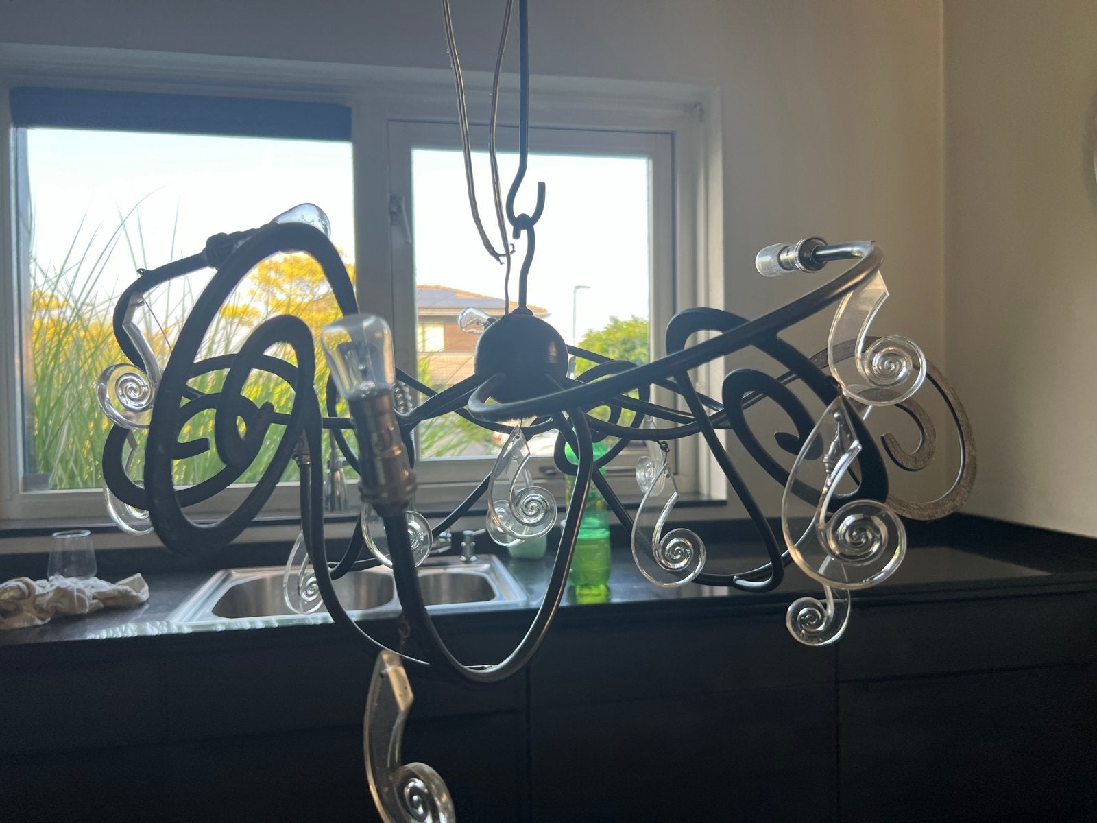 Maroeska Metz Octopus hanglamp 62 cm breed, 20 cm diep, Ophalen of Verzenden, Gebruikt, Metaal