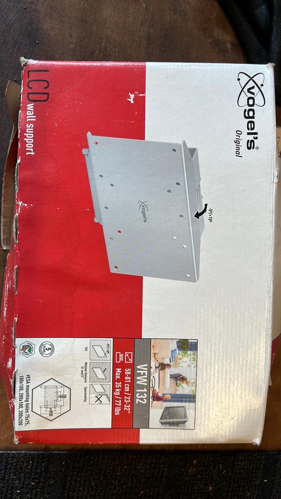 Vogel's VFW 132 LCD/Plasma wall support, Ophalen of Verzenden