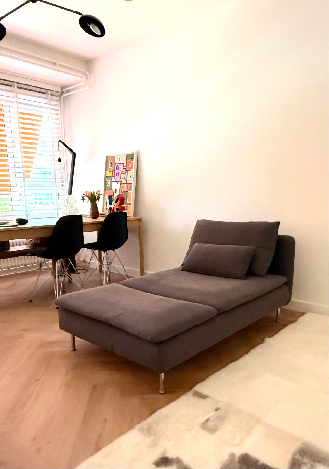 Soderhamn IKEA Fridtuna donkergrijs ZGAN, Eenpersoons, Ophalen of Verzenden, Zo goed als nieuw, Minder dan 150 cm