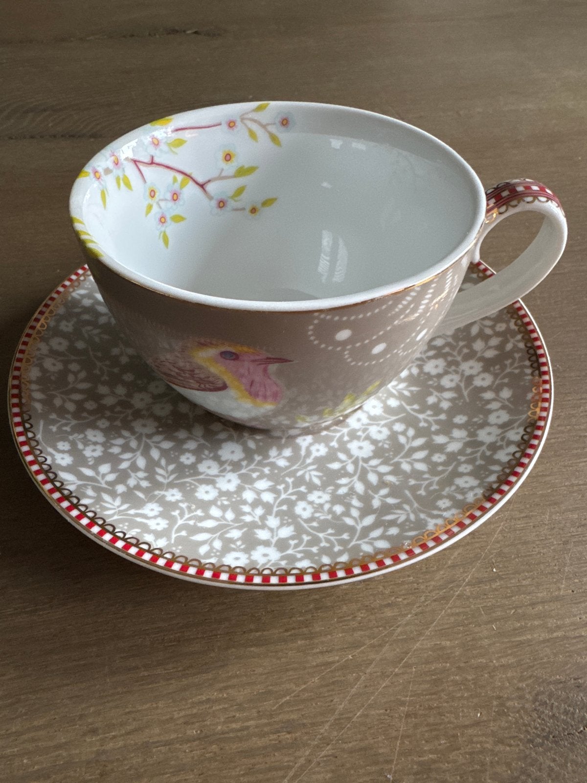 Prachtige Pip Studio theekop met schotel - Zo goed als nieuw, Pip Studio, Ophalen of Verzenden, Zo goed als nieuw, Modern