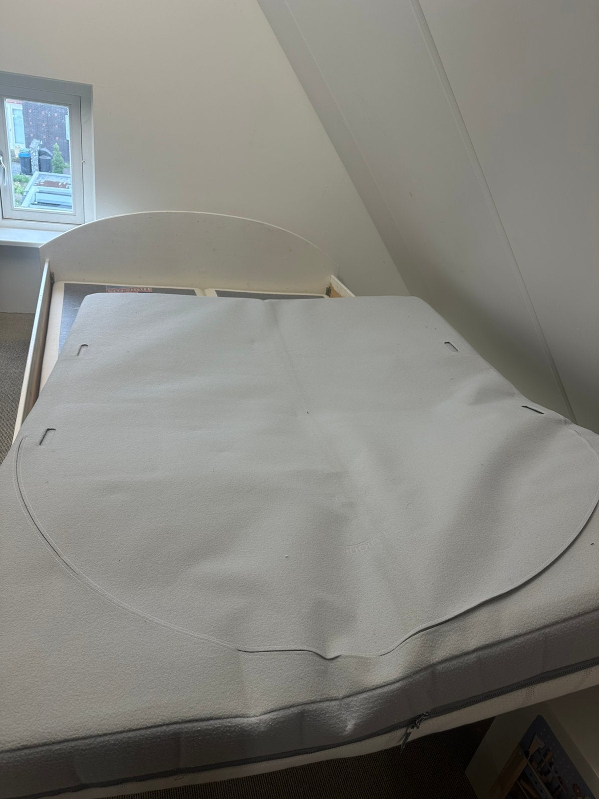 !MOET WEG! Luxe boxspring met auping matras en ombouw, Ophalen, Zo goed als nieuw, Tweepersoons, Stof