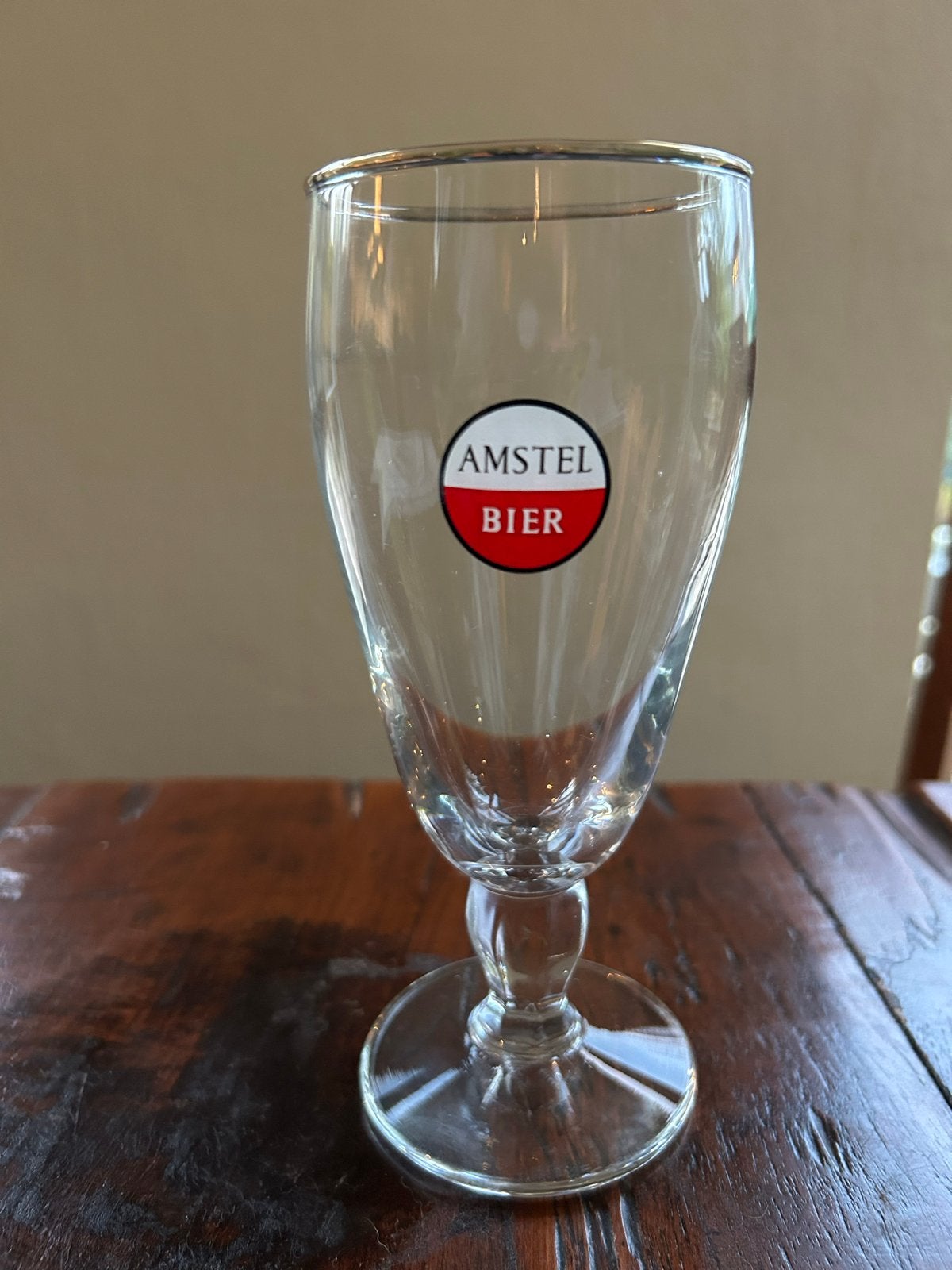 Set van 5 Amstel Bier glazen met gouden rand, Ophalen of Verzenden, Zo goed als nieuw, Bierglas