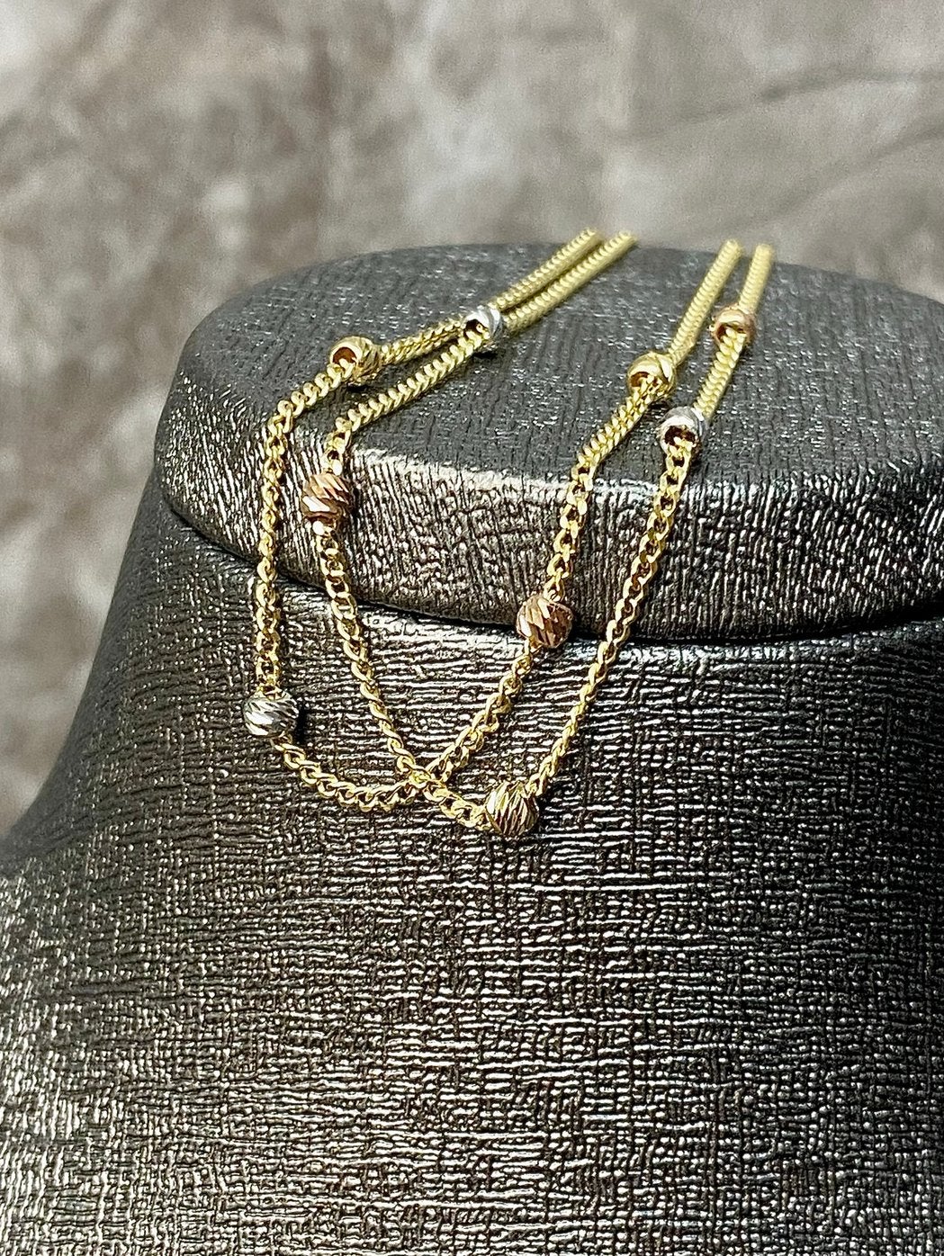 14k Gouden Dubbele Armband, Ophalen of Verzenden, Nieuw, Goud