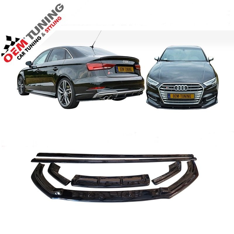Aero kit voor S3 Sedan | 2016-2019 | hoogglans zwart |, Ophalen of Verzenden