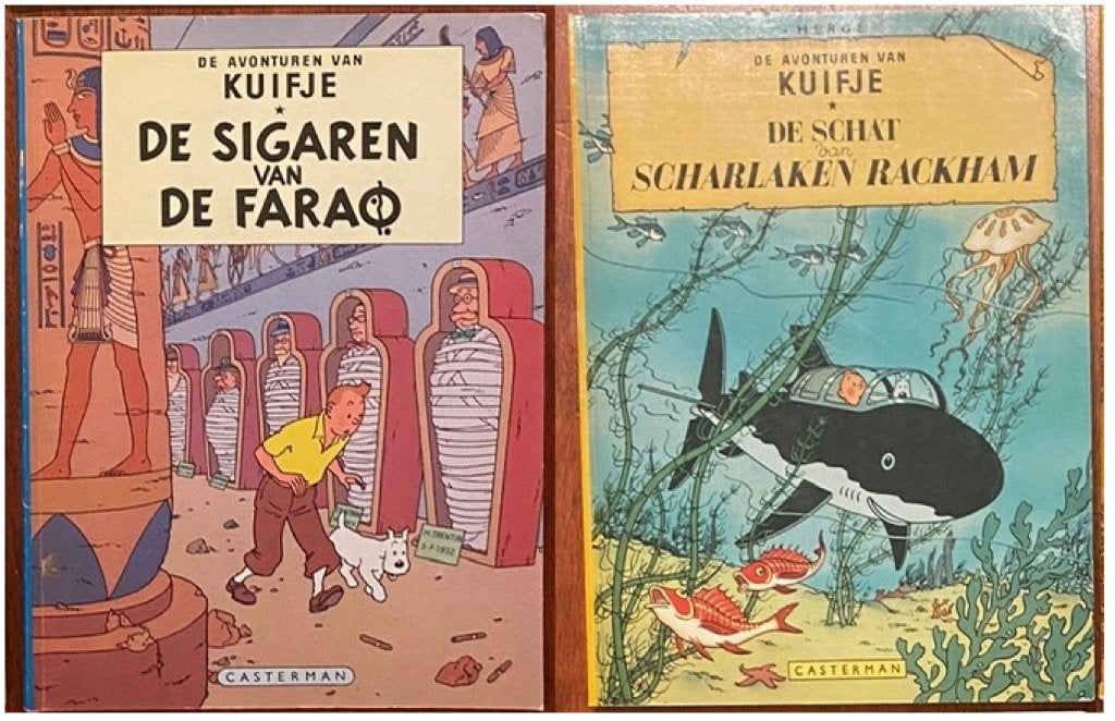 2 Kuifje stripboeken in prima staat., Boeken, Meerdere stripboeken, Ophalen of Verzenden, Zo goed als nieuw