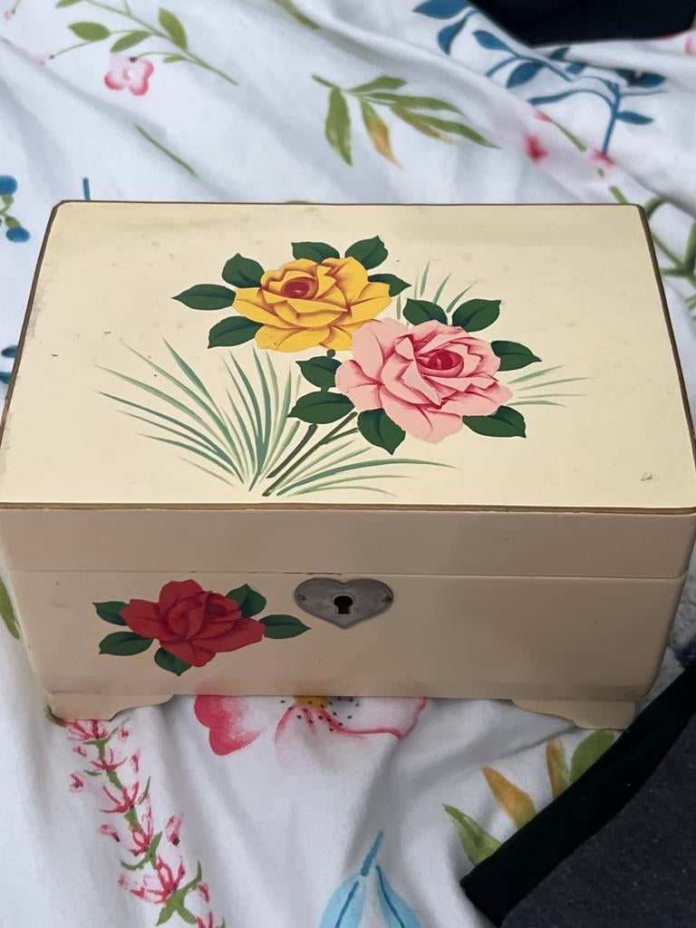 Vintage muziekdoosje – la vie en rose, Ophalen of Verzenden