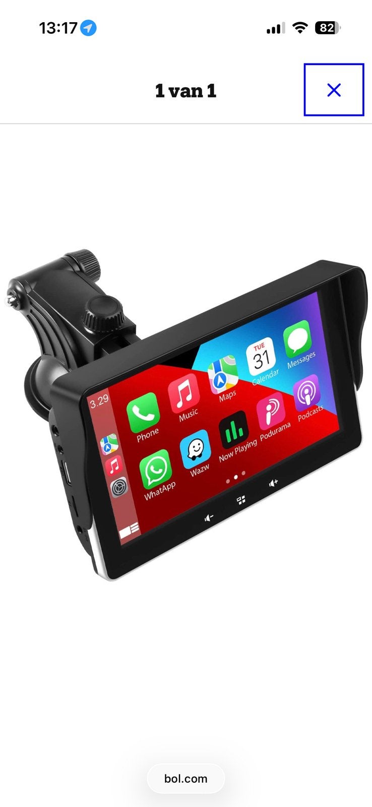 Apple carplay scherm, Auto diversen, Autoradio's, Ophalen of Verzenden, Gebruikt