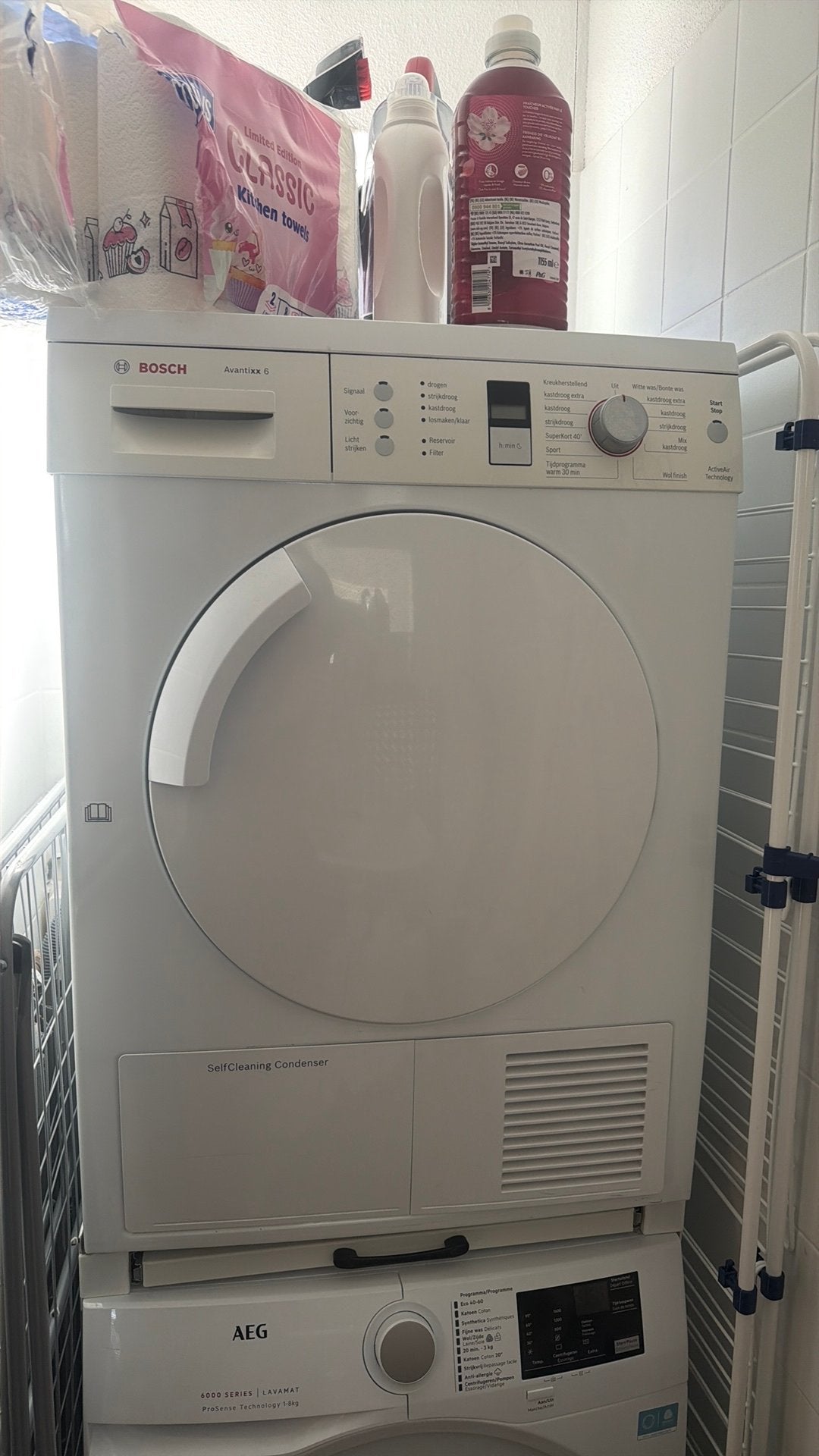 BOSCH Aventixx 6 SelfCleaning Condensdroger, 6 tot 8 kg, Minder dan 85 cm, Ophalen of Verzenden, Zo goed als nieuw