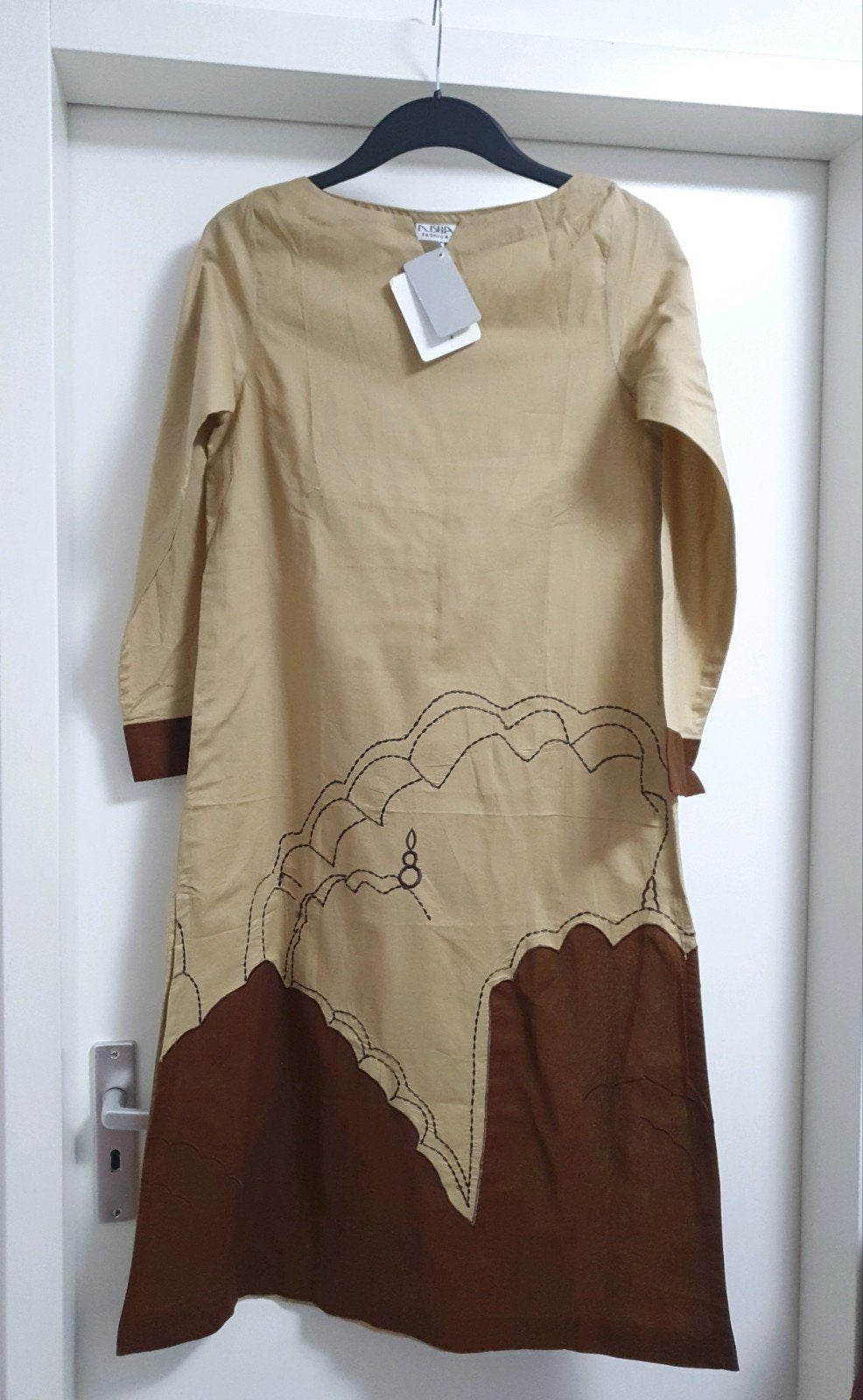 Nieuwe Nishat Linen jurk tuniek top - Maat XS, Beige, Nieuw, Ophalen of Verzenden, Nishat Linen