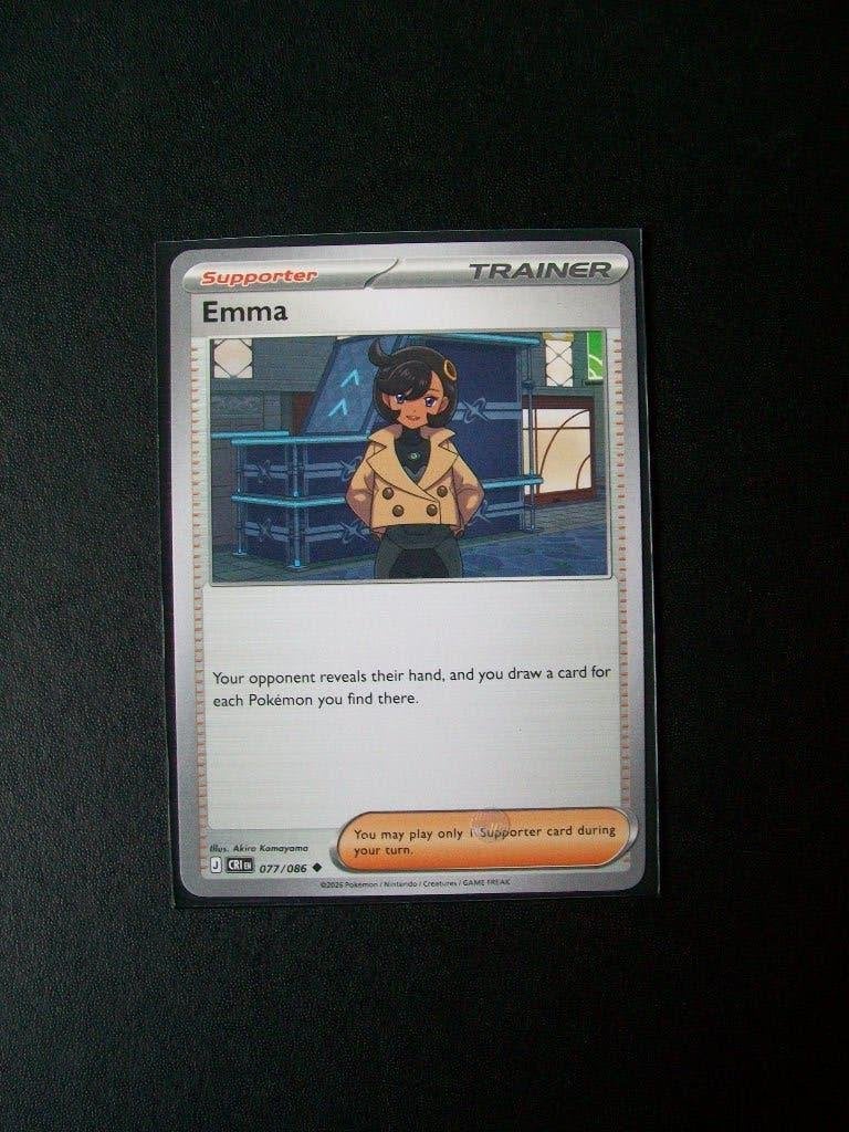 2765: Nieuwe Pokemon Kaart Trainer EMMA (077/086), Verzenden, Nieuw, Losse kaart