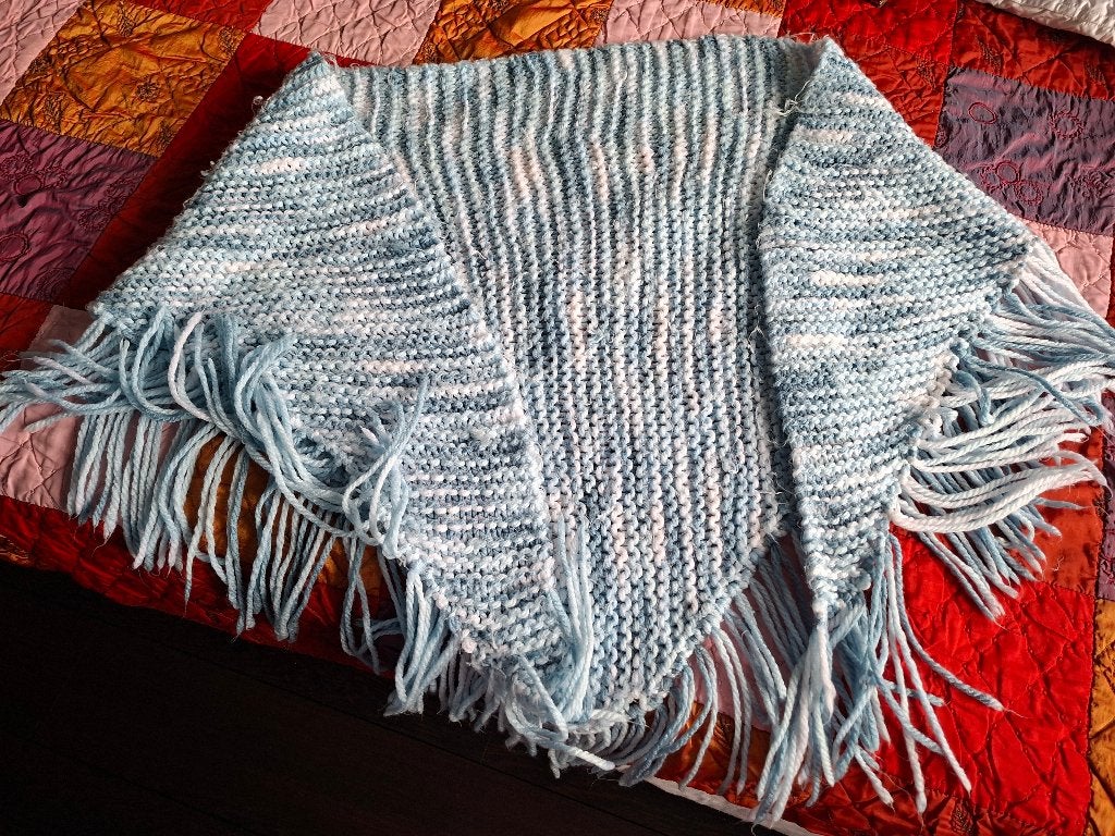 Wollen omslagvest, Kleding | Dames, Truien en Vesten, Ophalen, Gedragen, Maat 38/40 (M), Blauw