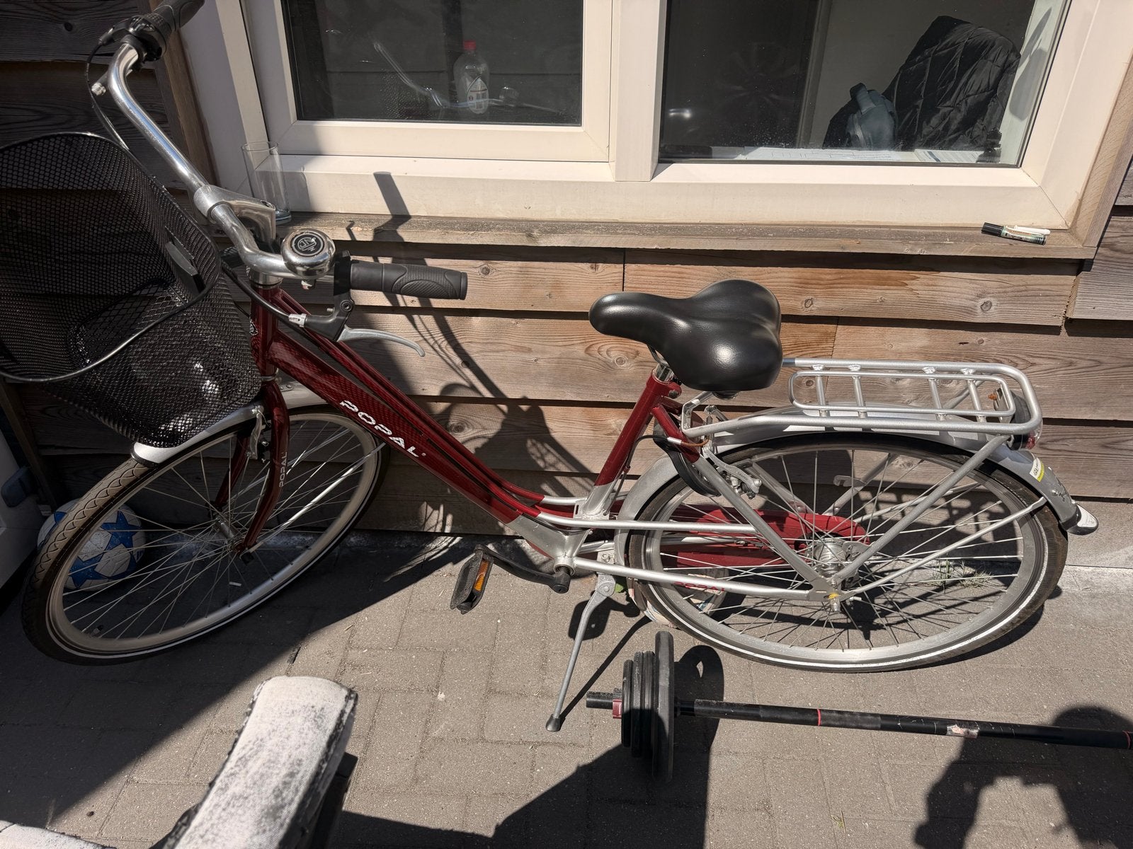 Popal fiets in perfecte staat met mand en bagagedrager, 53 tot 56 cm, Velgrem, Versnellingen, Zo goed als nieuw