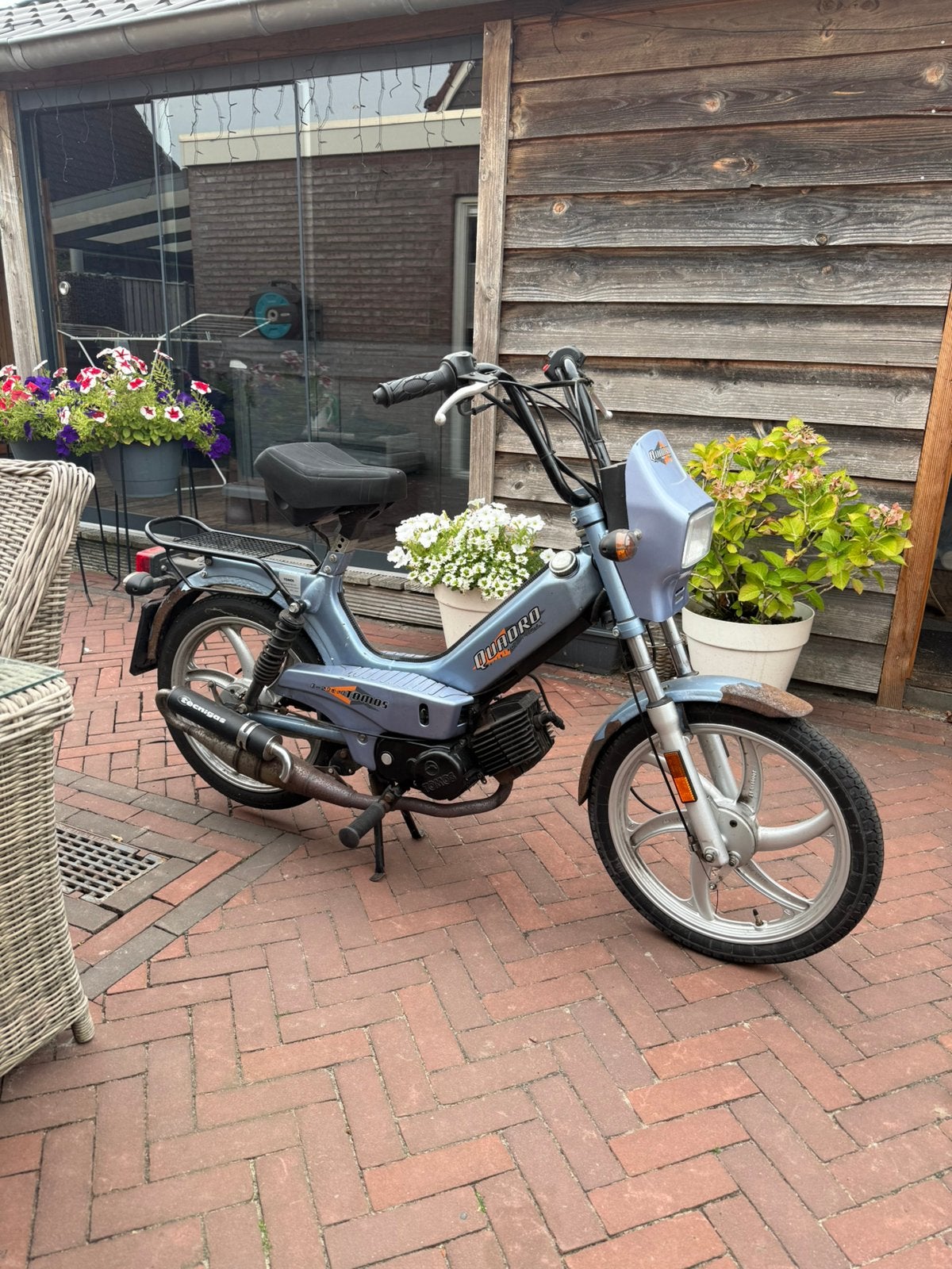 Tomos Quadro - Blauw, Fietsen en Brommers, Brommers | Tomos, Ophalen, Gebruikt, 49 cc, Quadro