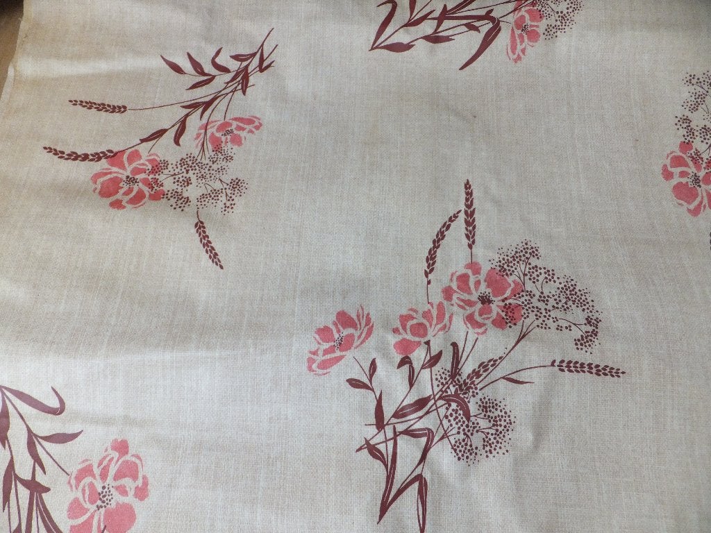 vintage zeil bloem 60s kleed hobby 135x200 groot stuk hobby, Ophalen of Verzenden, Gebruikt