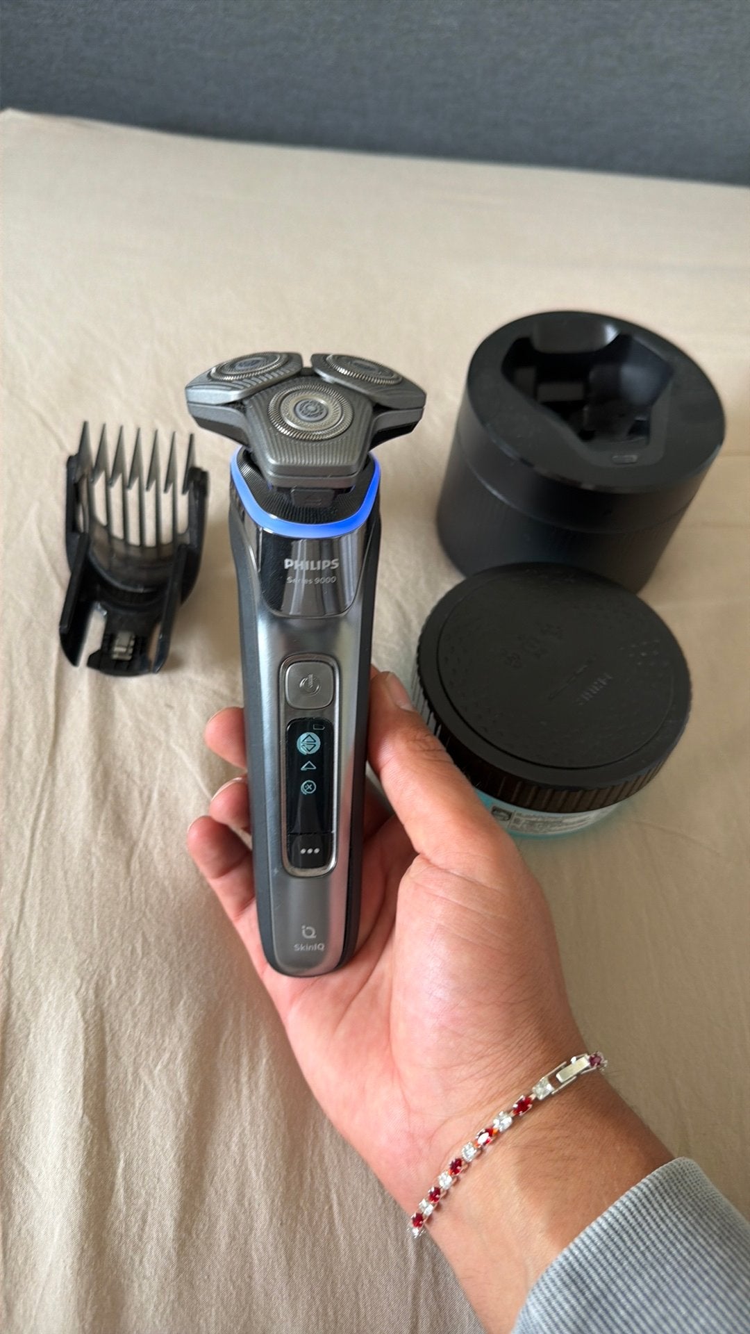 Philips Series 9000 S9987 SkinIQ – werkt, beschadigd, Witgoed en Apparatuur, Ophalen of Verzenden, Zo goed als nieuw, Scheren en Epileren