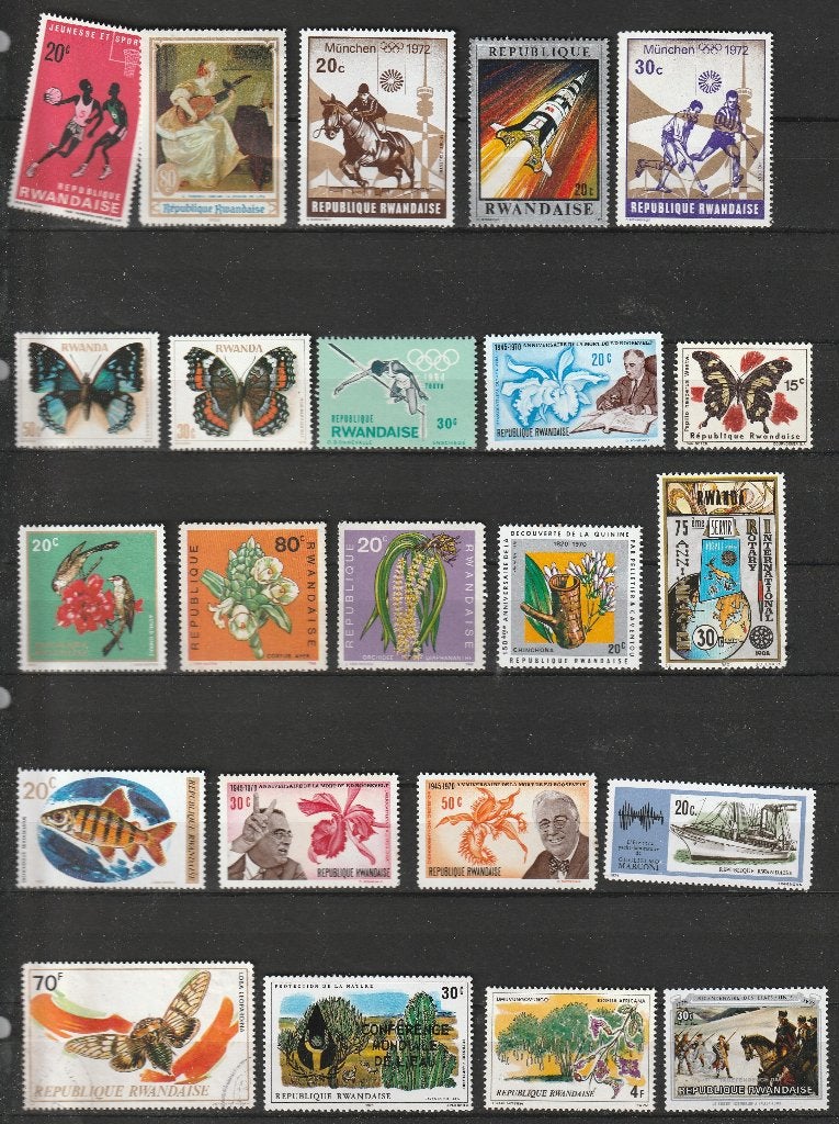 R 207. Rwanda restantje 2/4 zie scan, Ophalen of Verzenden, Overige landen