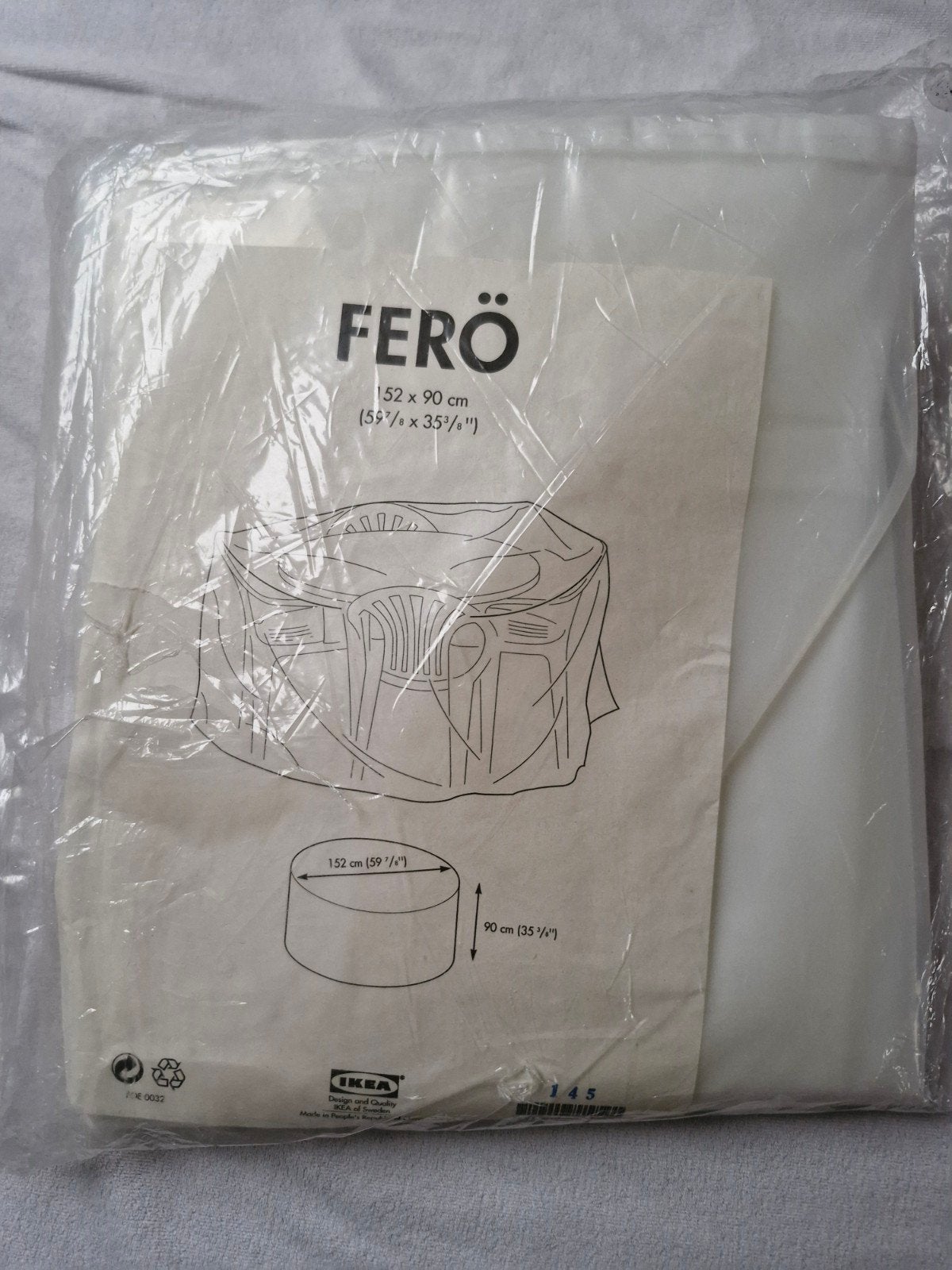 IKEA FERÖ Tuinmeubelhoes 152x90 cm - Nieuw in verpakking, Tuin en Terras, Tuinmeubel-accessoires, Ophalen of Verzenden, Nieuw