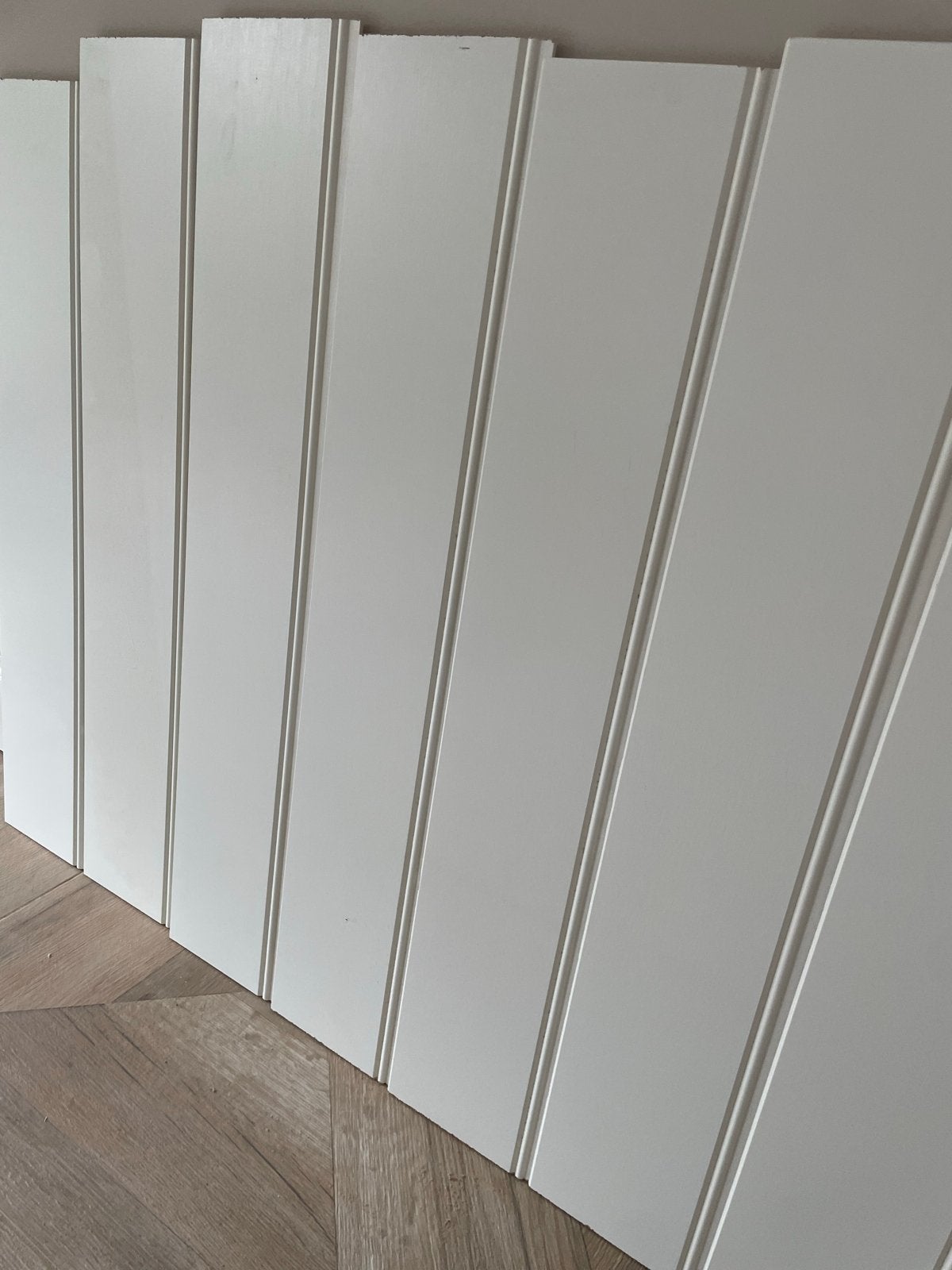 Kraaldelen MDF wit gegrond 12x144mm voor lambrisering, Doe-het-zelf en Verbouw, Ophalen, Minder dan 25 mm, Nieuw, Plank